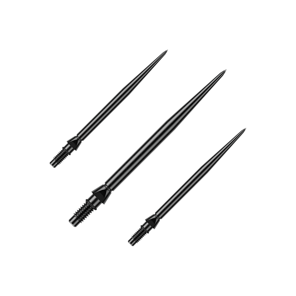 Winmau Switch Point Smooth Steeldartspitzen - Black Ein Set aus glatten, schwarzen Steeldartspitzen mit 30 mm Länge. Die Spitzen sind von Winmau Switch Point.