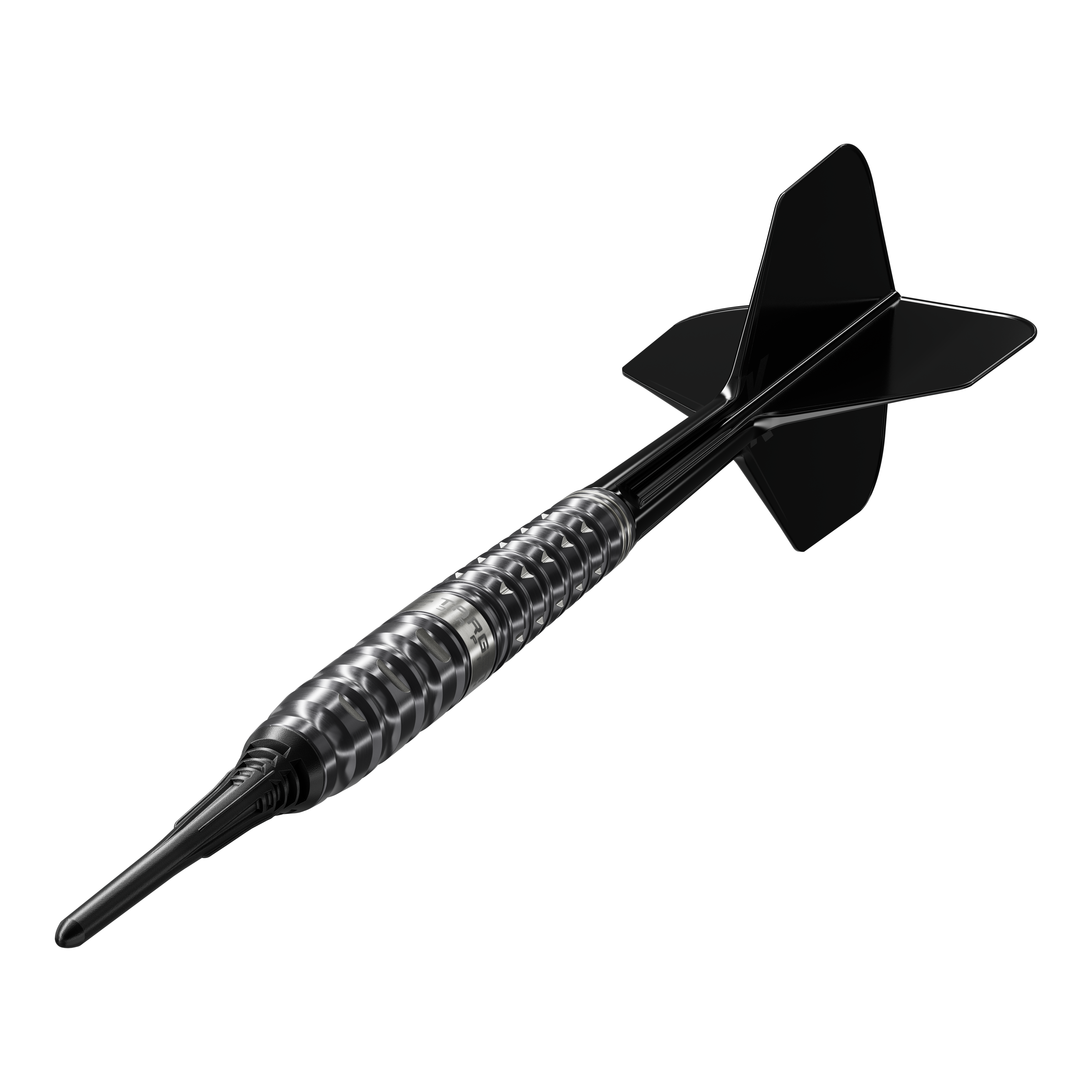 Target Black Marque Eclipse Softdarts - 21g Dieses Bild zeigt die Target Black Marque Eclipse Softdarts mit 21g Gewicht. Es handelt sich um ein hochwertiges Dartprodukt für Softdartspieler.