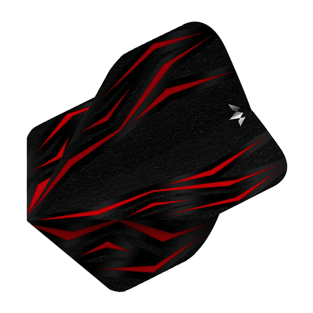 Mission Lava Red No6 Flights Auf dem Bild ist das Produkt Mission Lava Red No6 Flights zu sehen. Es handelt sich um rote Flights für Darts.
