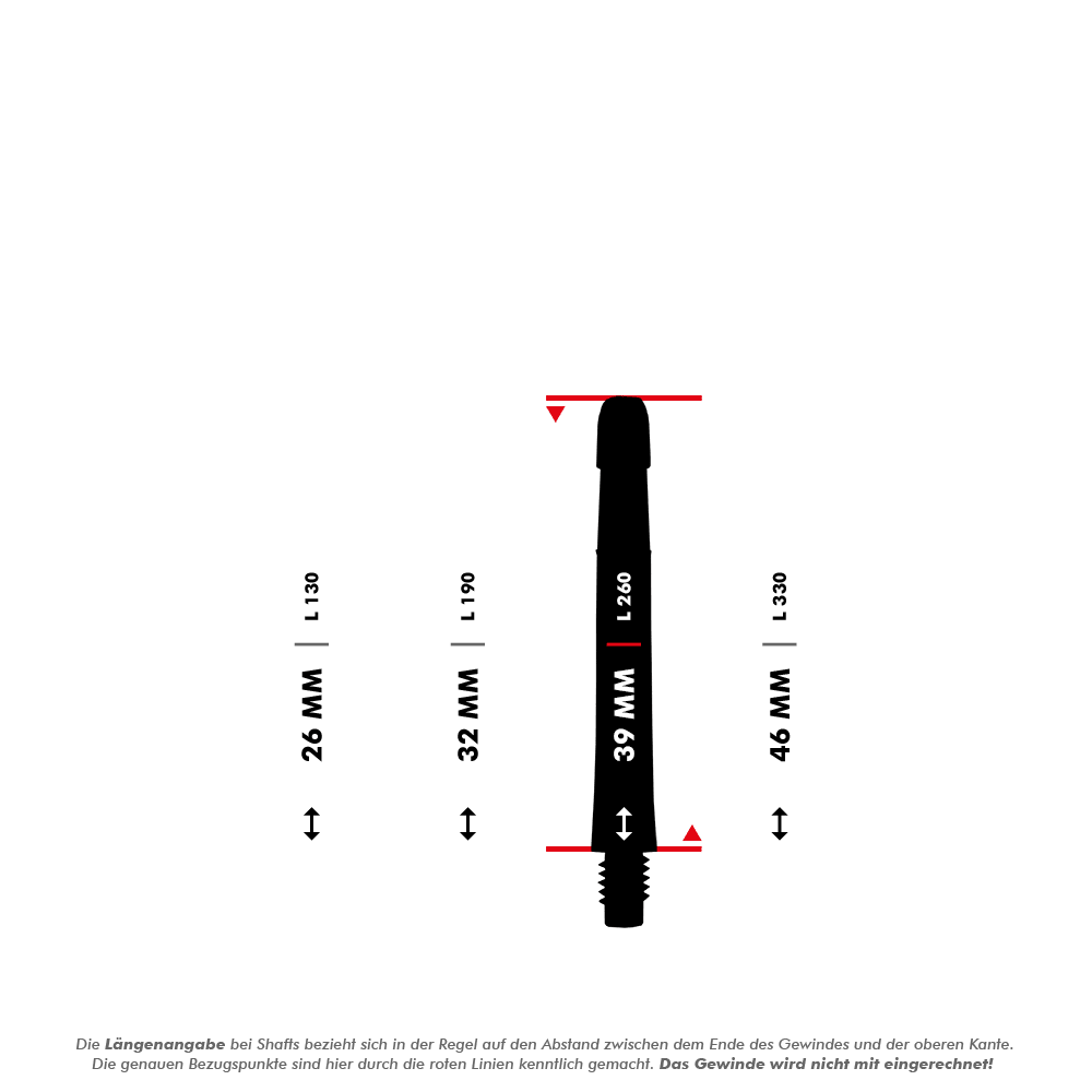 L-Style L-Shafts Locked Straight - Clear Black