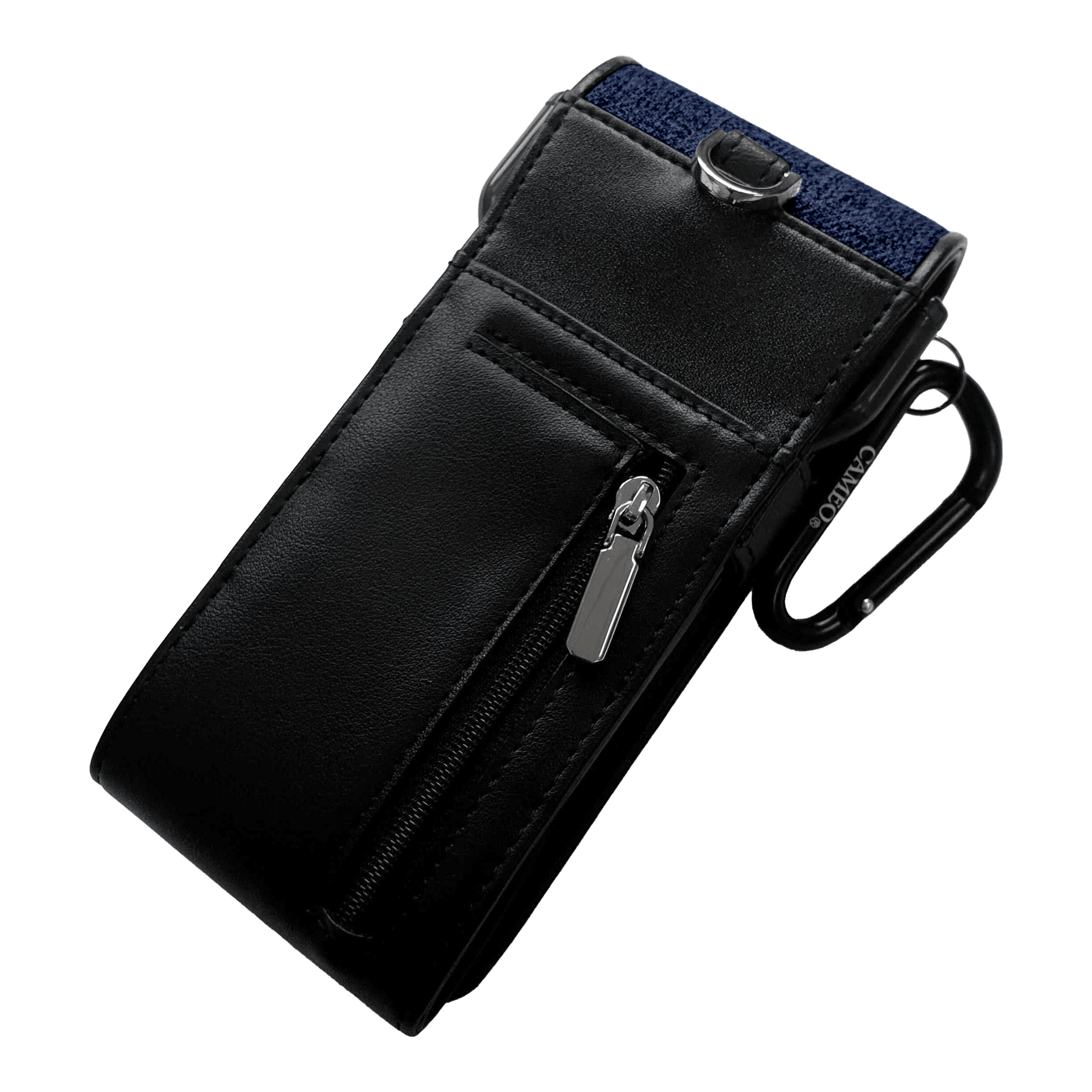 Cameo Thread Dartcase Dies ist ein elegantes dunkelblaues und schwarzes Dartetui mit Reißverschluss. Es hat einen Karabinerhaken zum einfachen Befestigen.