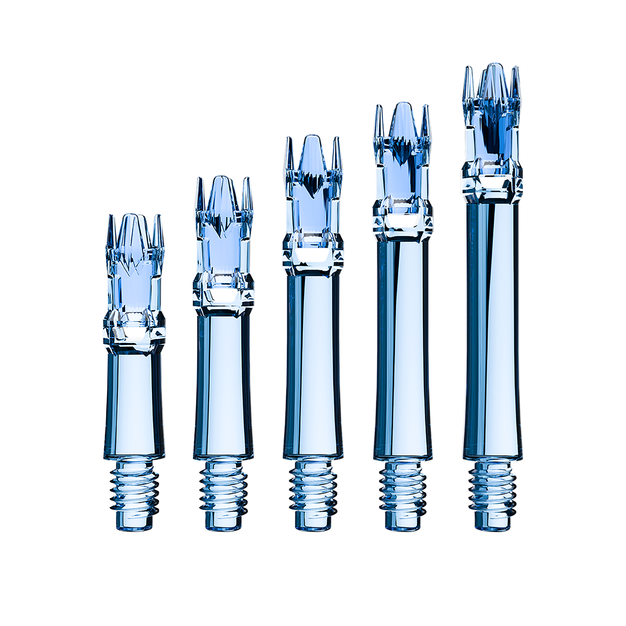 L-Style L-System Ersatzshafts - Clear Blue Zu sehen sind die L-Style L-System Ersatzshafts in Clear Blue. Die blauen Schäfte sind Ersatzteile für Dartpfeile.