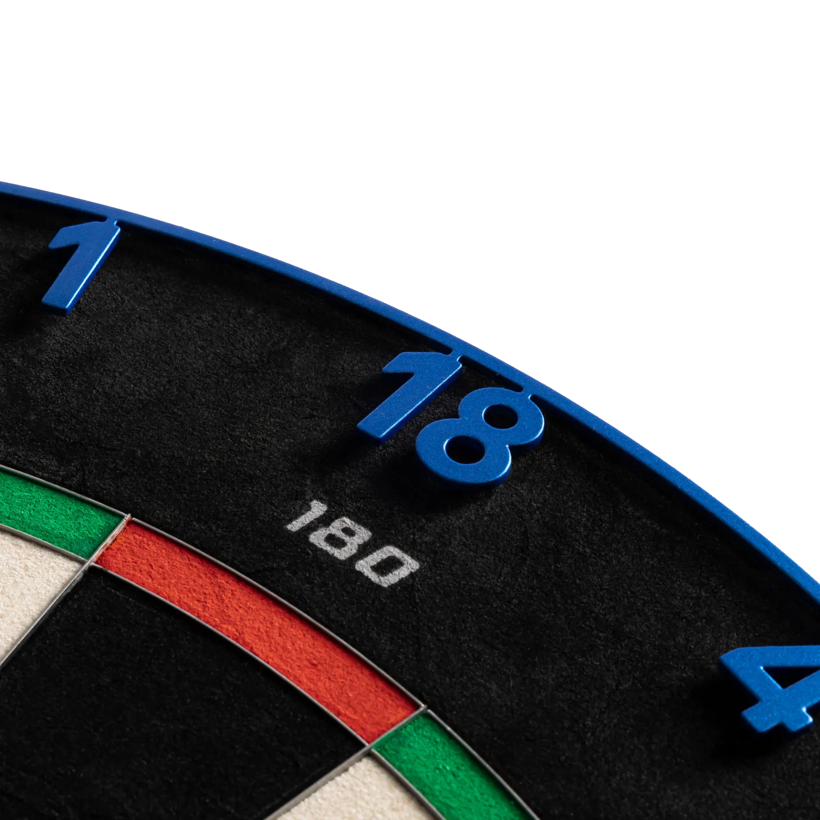 Abgebildet ist das Precise 180 Endorphine Steeldartboard mit Nummernring - Arctic Blue. Die Scheibe eignet sich ideal für Turnier- und Freizeitspieler.