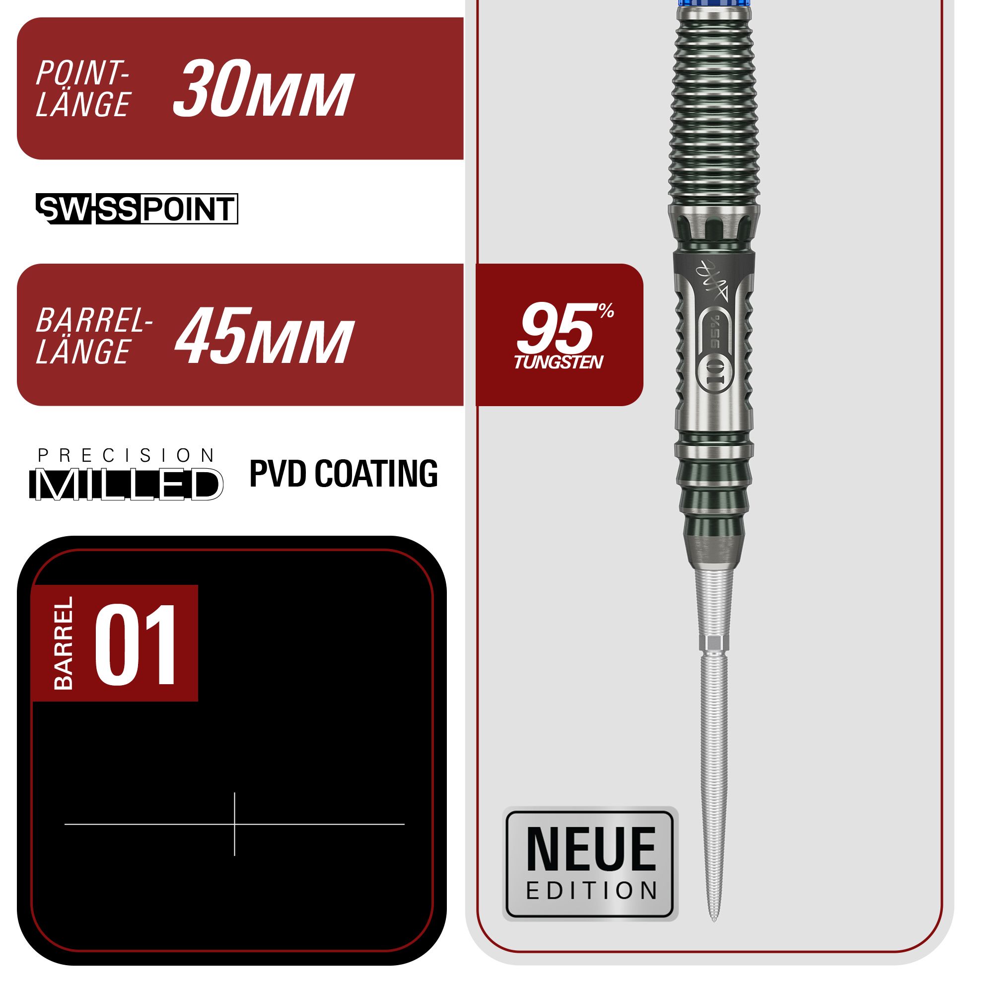 Target Japan Rising Sun GEN 10.5 Swiss Point Steeldarts Target Japan Rising Sun GEN 10.5 Swiss Point Steeldarts sind abgebildet. Die Darts haben ein modernes Design und sind für Präzision beim Spiel gemacht.