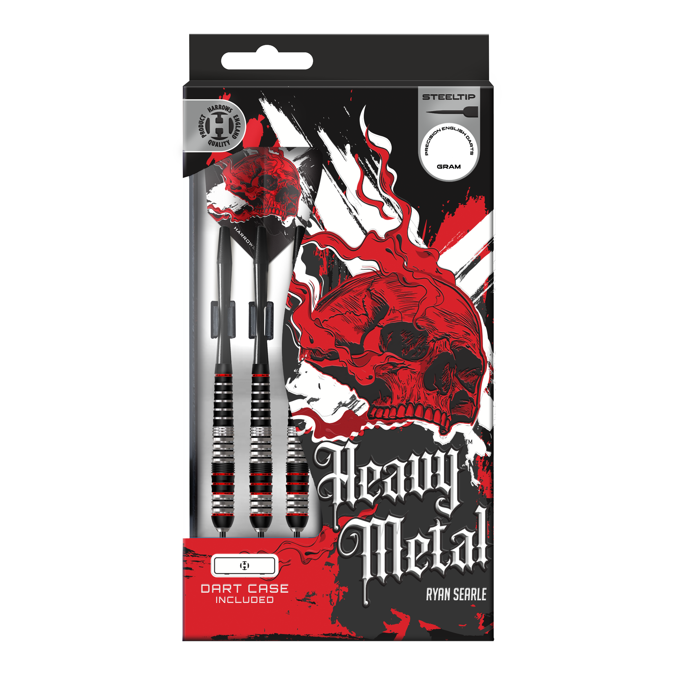 Harrows Heavy Metal Ryan Searle Brass Steeldarts Gezeigt werden die Harrows Heavy Metal Ryan Searle Brass Steeldarts. Dieses Set ist ideal für ambitionierte Dartspieler.