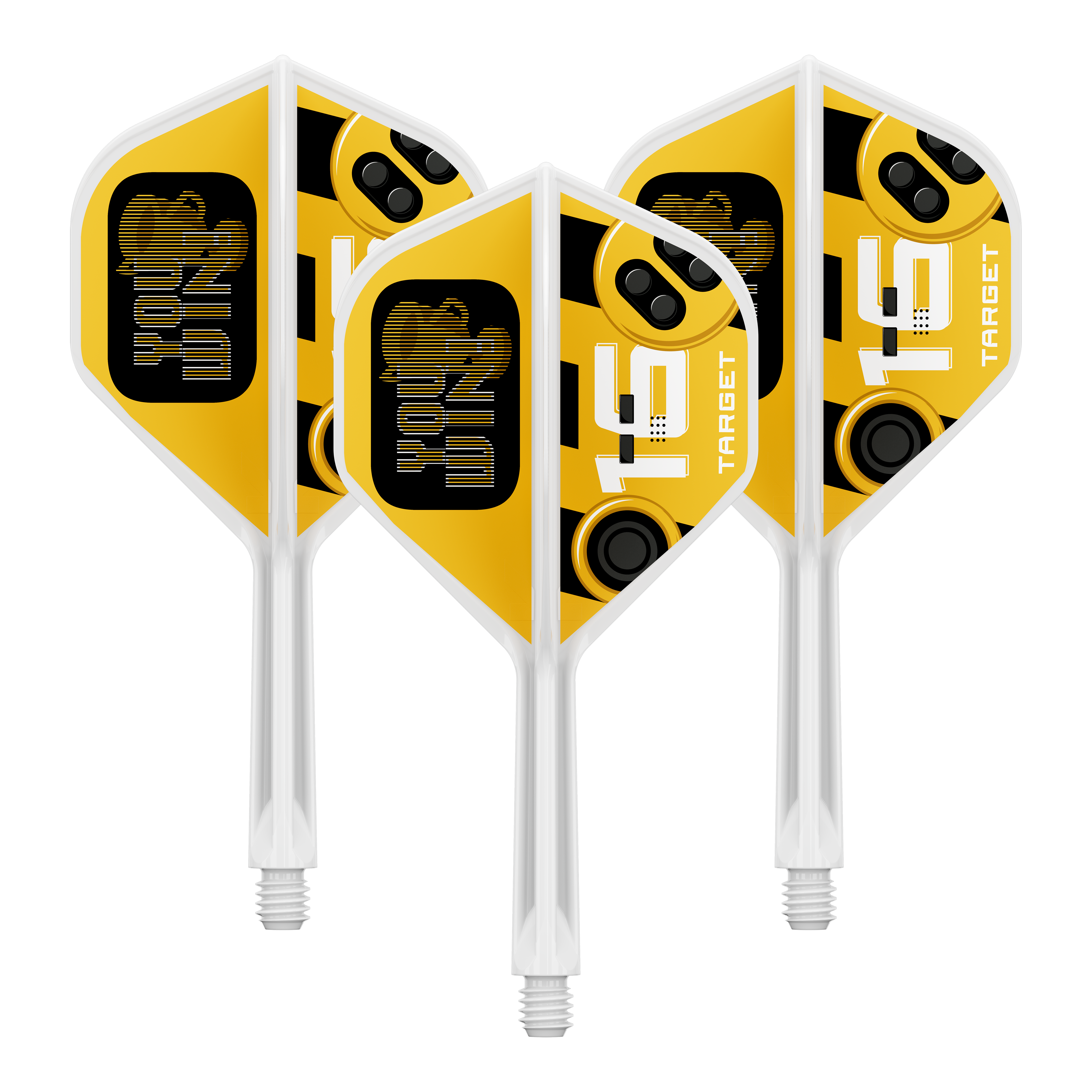 Dieses Bild stellt einen Artikel mit dem Dateinamen 410592_Target_K-Flex_YouWin_No2_Standard_Flights_26mm_1Set dar. Es dürfte sich um ein Set von Dart-Flights in der Größe 26mm handeln.
