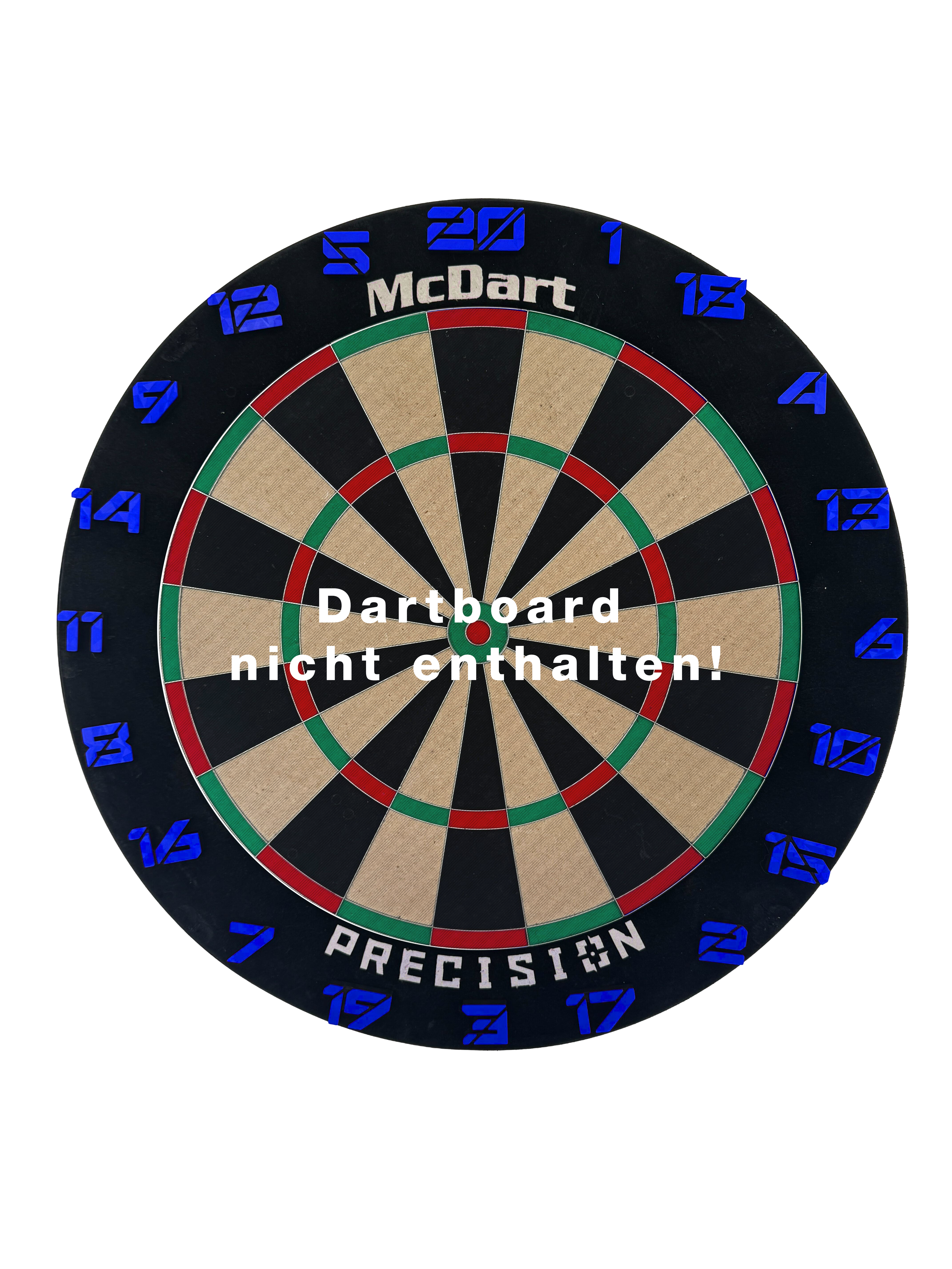 McDart Dartboard Steckzahlen / Zahlenring Cyber Das Bild zeigt das Cyber Blau Board. Das Produkt hat ein auffälliges blaues Design.