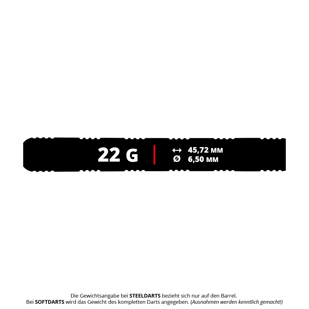 Red Dragon Gemma Hayter Steeldarts - 22g ist ein Set robuster Steeldarts mit 22 Gramm. Das Produkt richtet sich an Dart-Enthusiasten und Profis.