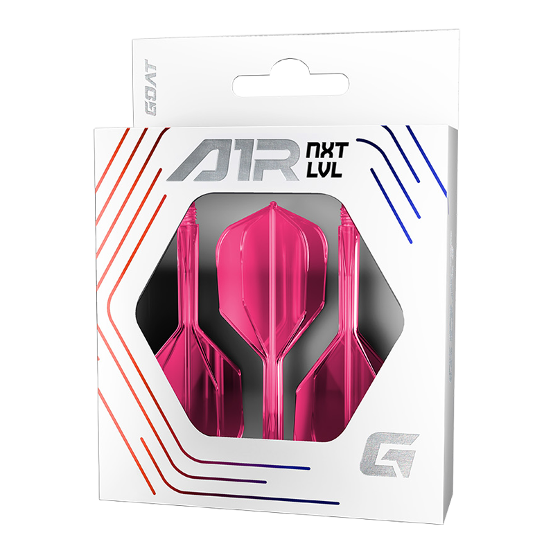 GOAT A1R No6 Flight-Shaft-System - Neon Pink Das Bild zeigt das GOAT A1R No6 Flight-Shaft-System in Neon Pink. Es ist ein moderner Flight-Shaft für Darts.