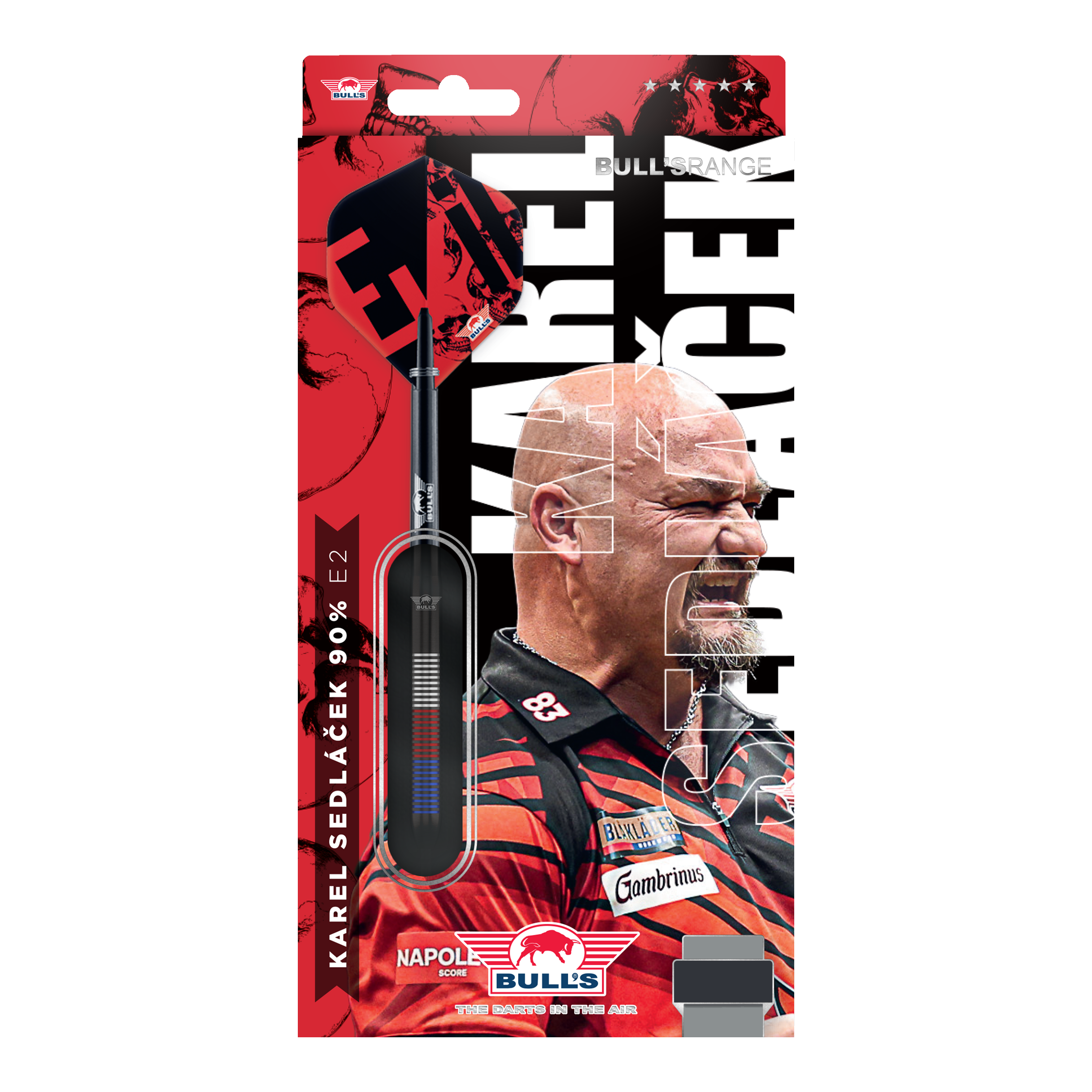 Bulls NL Karel Sedlacek E2 Steeldarts - 24g Auf dem Bild befinden sich die Bulls NL Karel Sedlacek E2 Steeldarts - 24g. Sie sind ideal für Dartspieler, die Präzision und Qualität schätzen.