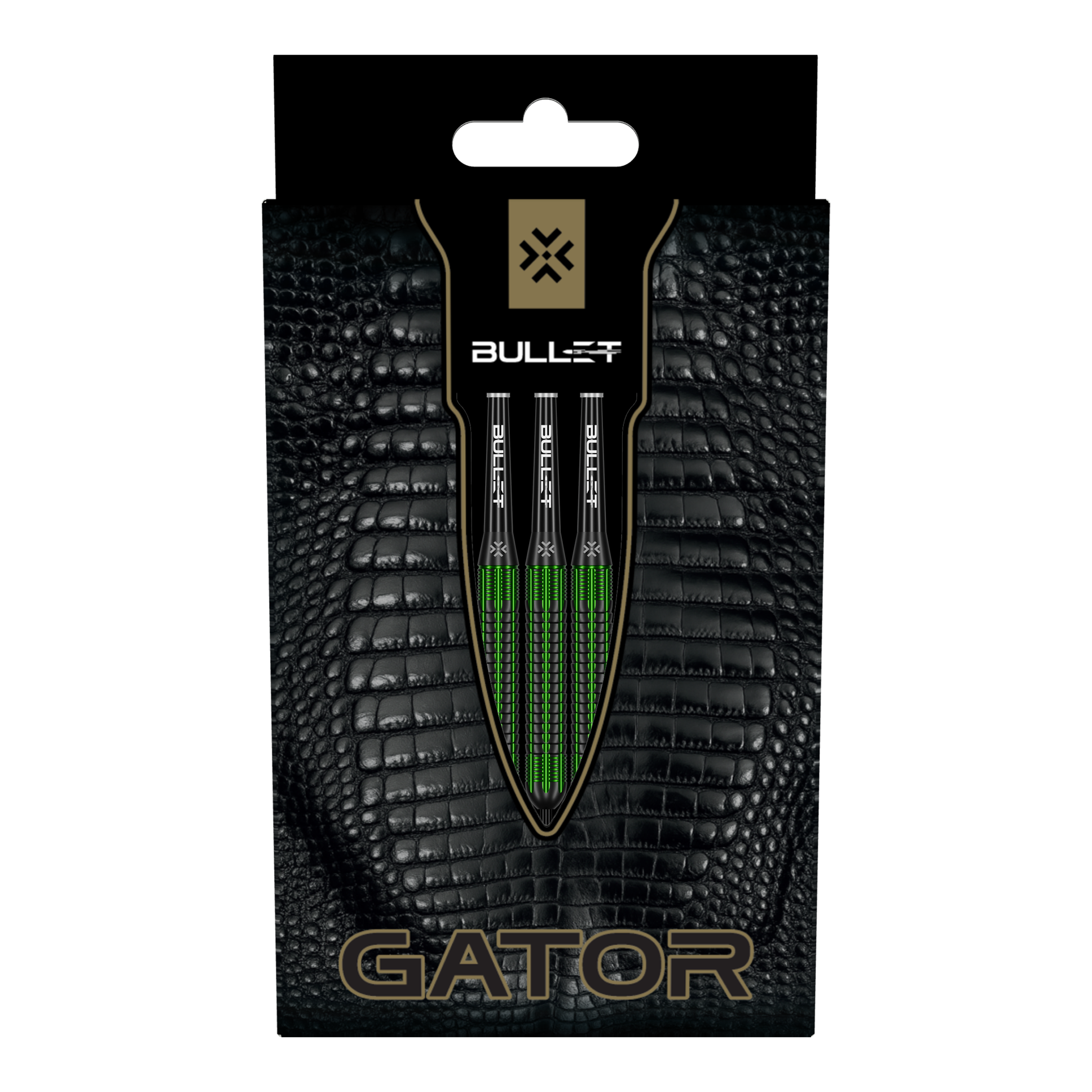 Bullet Gator Brass Steeldarts - 22g Abgebildet ist das Produkt Bullet Gator Brass Steeldarts - 22g. Diese Steeldarts sind speziell für Dartspieler entwickelt.