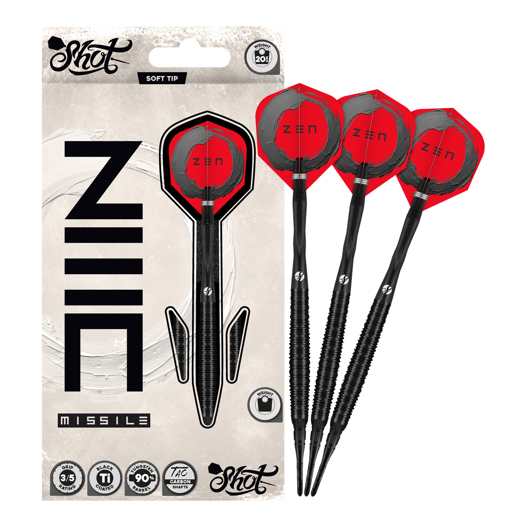 Shot ZEN Missile Softdarts - 20g Shot ZEN Missile Softdarts - 20g