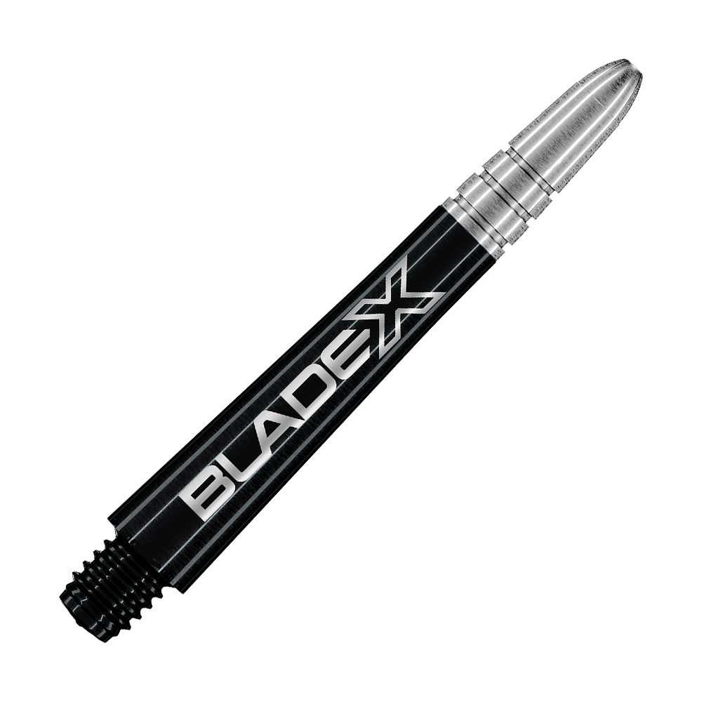 Winmau Vecta Blade X Shafts Schwarz, 40mm Länge – Variante 2. Diese Dartschäfte sind speziell für professionelle Spieler entwickelt.