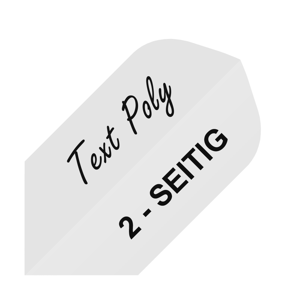 10 Satz Bedruckte Flights 2-Seitig - Wunschtext - Poly Slim