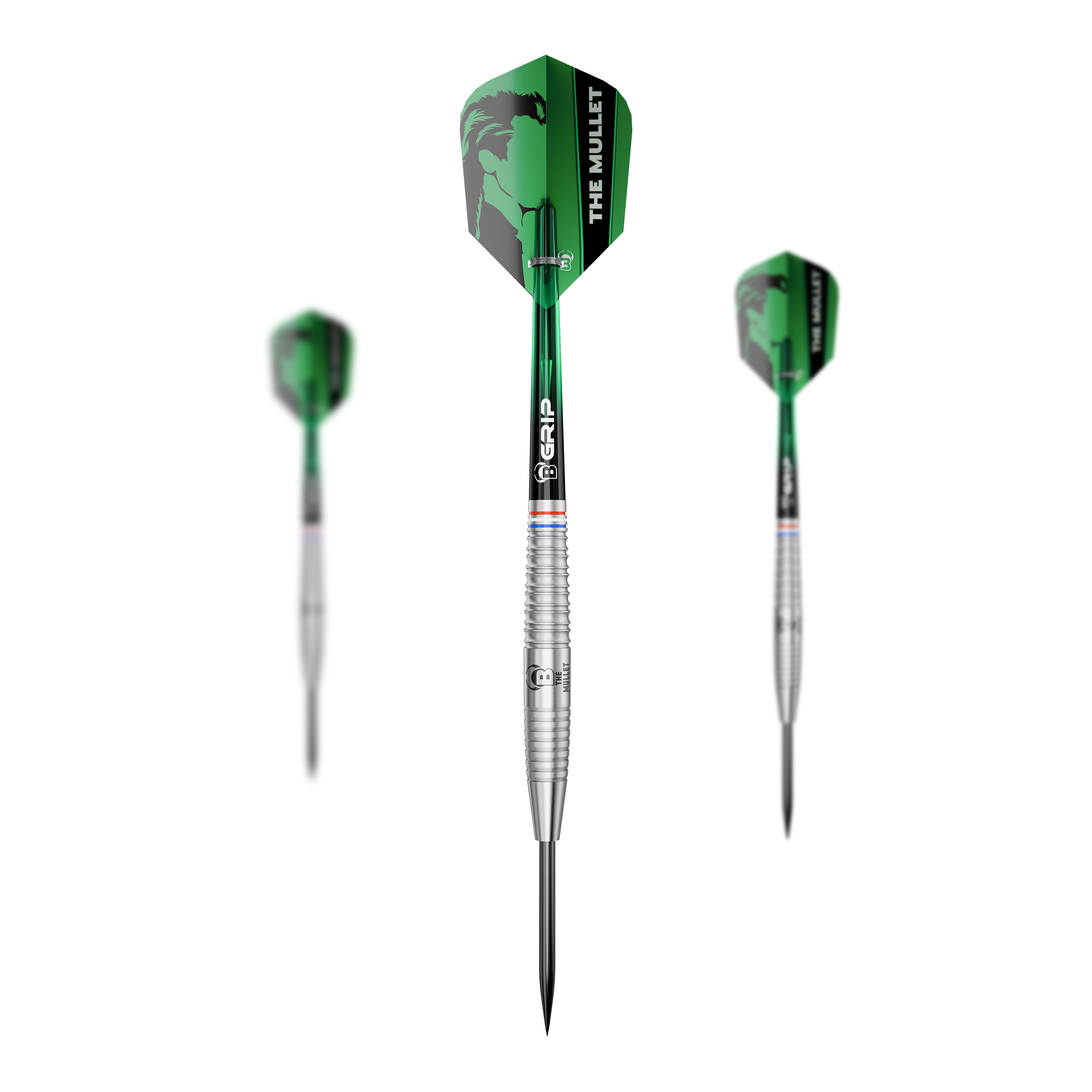 Bulls Danny Jansen G2 Steeldarts Hier sind die Bulls Danny Jansen G2 Steeldarts als Set zu sehen. Mehrere Dartpfeile werden geordnet präsentiert.