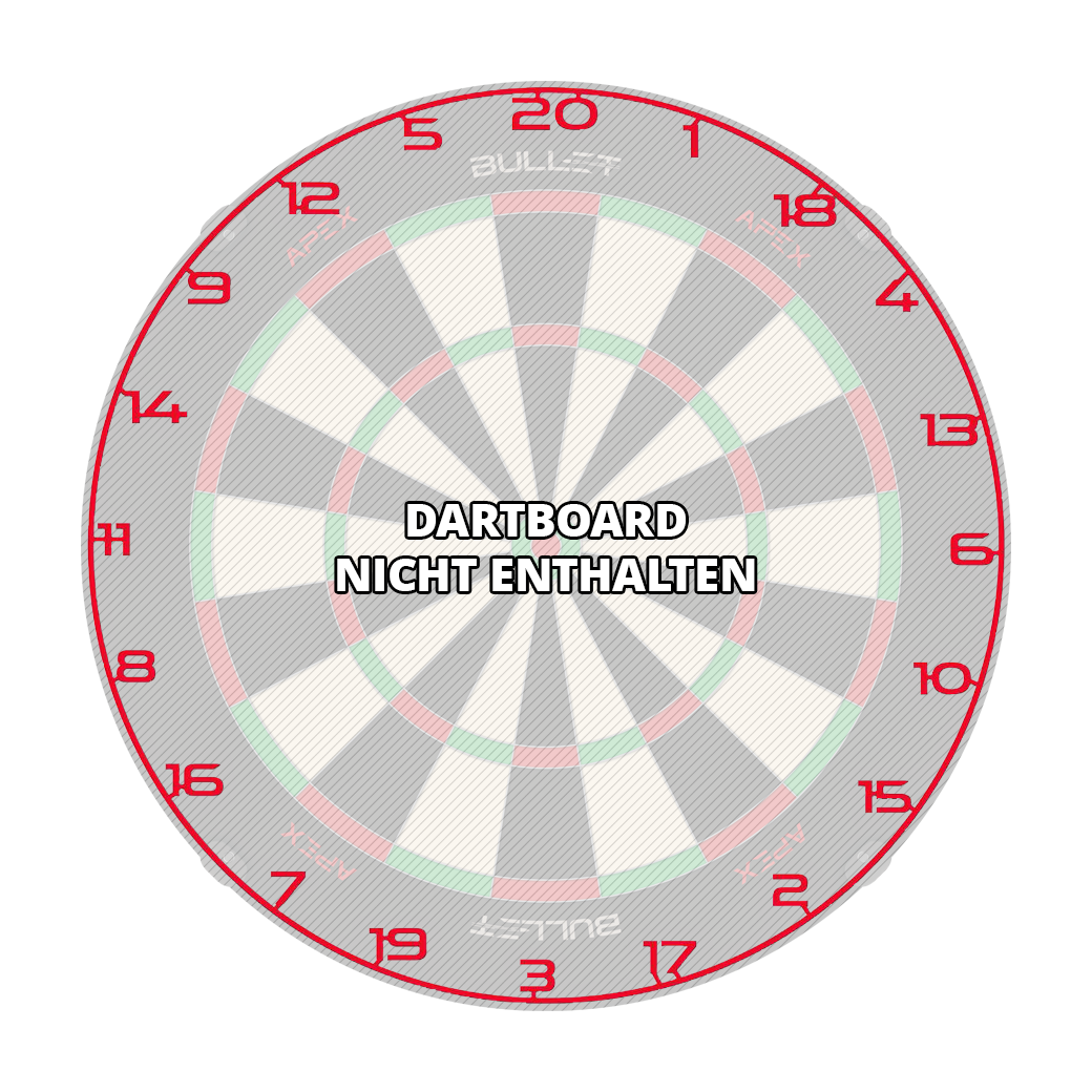 Bullet Dartboard Zahlenring Das Bild zeigt einen weiteren roten Zahlenring für ein Dartboard. Die Datei heißt BT1000120_Bullet_Dartboard_Zahlenring_Rot_3.