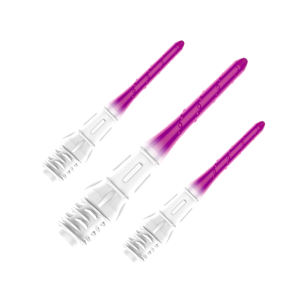 Dieses Bild zeigt ein Set der L-Style Premium Lippoint Gradiation Dartspitzen 30er Pack Grape. Mehrere Dartspitzen sind zusammen abgebildet.
