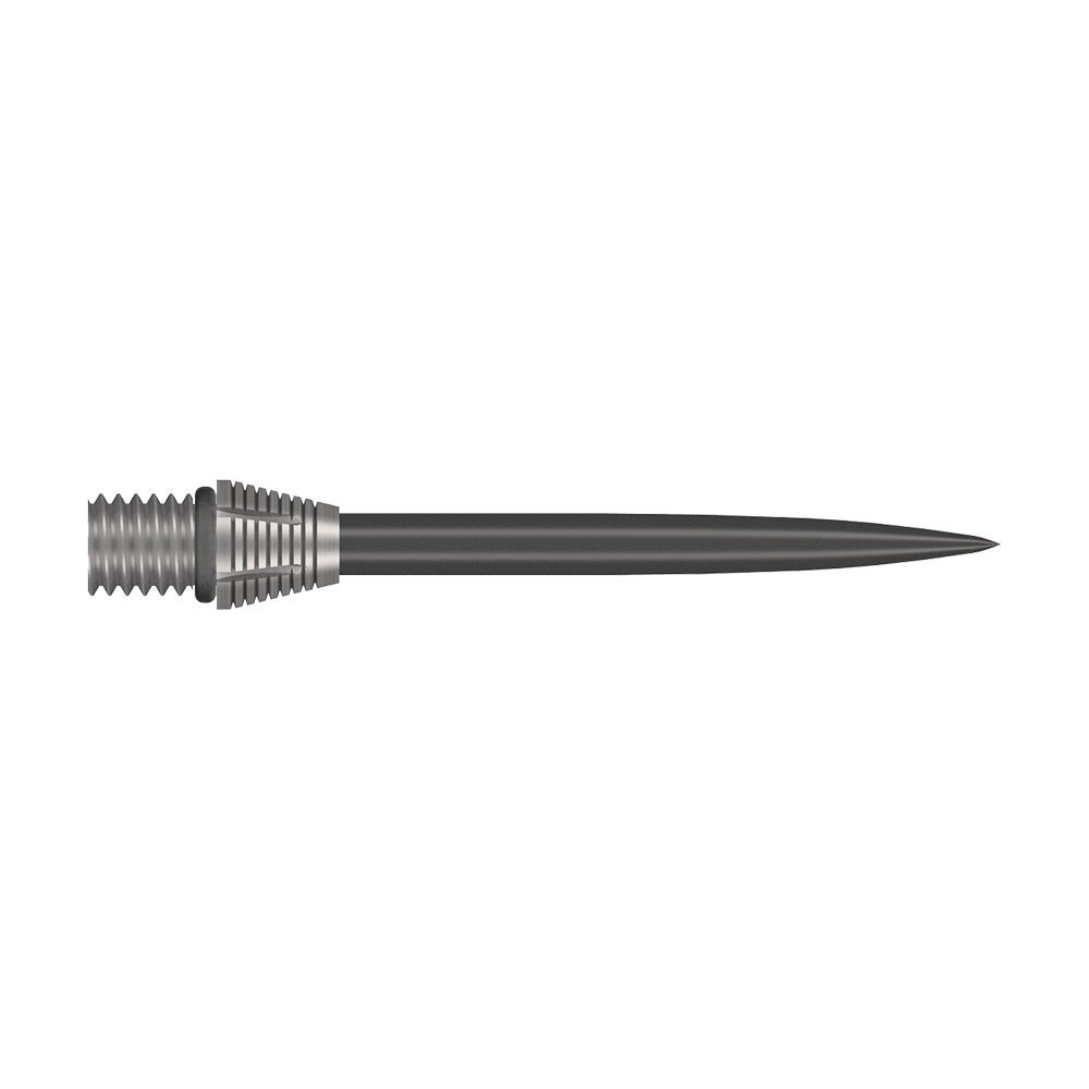 Shot Tactra Conversion Points - 34 mm Auf diesem Bild sind die Shot Tactra Conversion Points - 34 mm zu sehen. Diese robusten Spitzen ermöglichen eine einfache Umrüstung für Dartspieler.