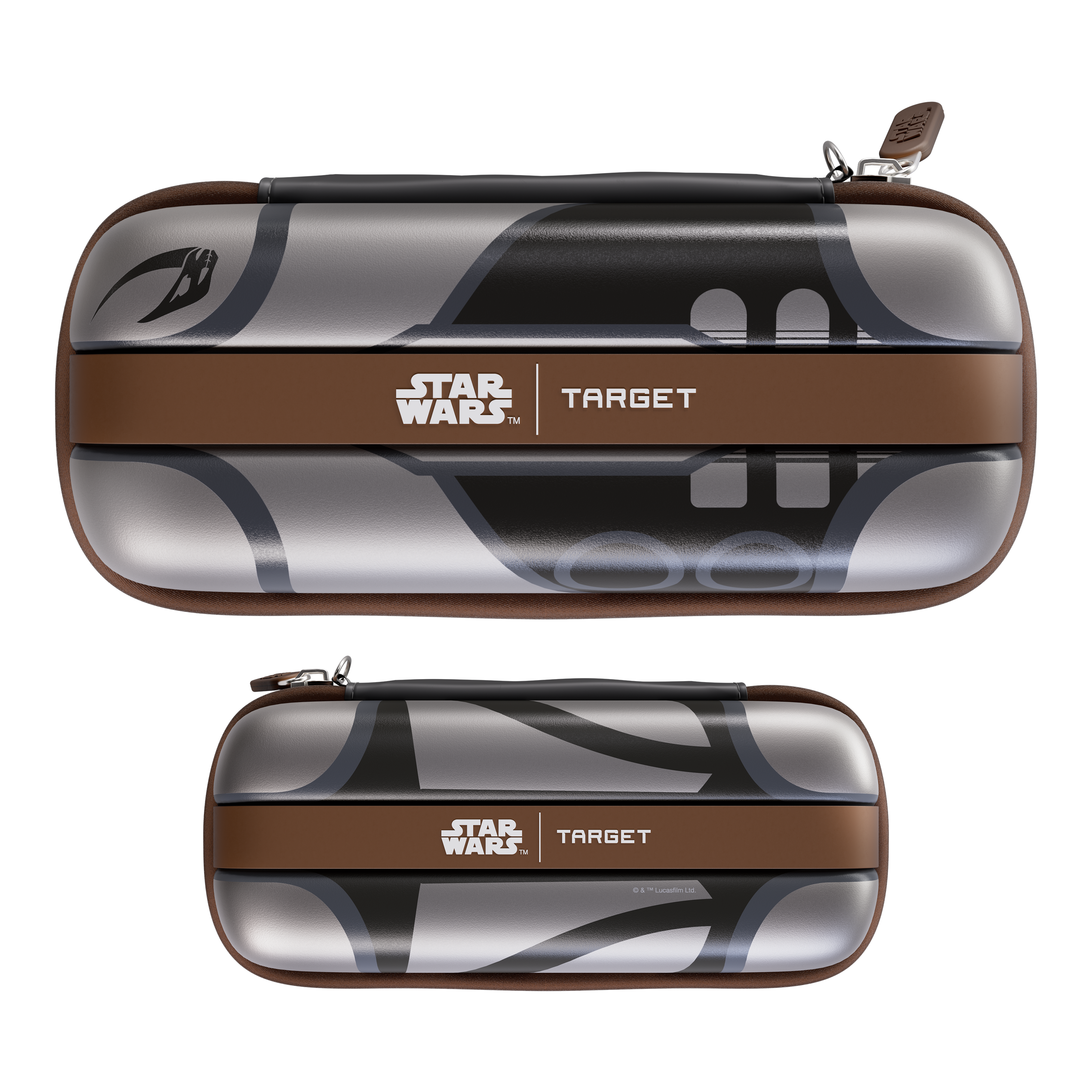 Target Star Wars Boa Dartcase - Mandalorian Das Bild zeigt das Target Star Wars Boa Dartcase - Mandalorian. Es handelt sich um ein Dart-Etui mit Mandalorian-Motiv aus der Star Wars Kollektion.