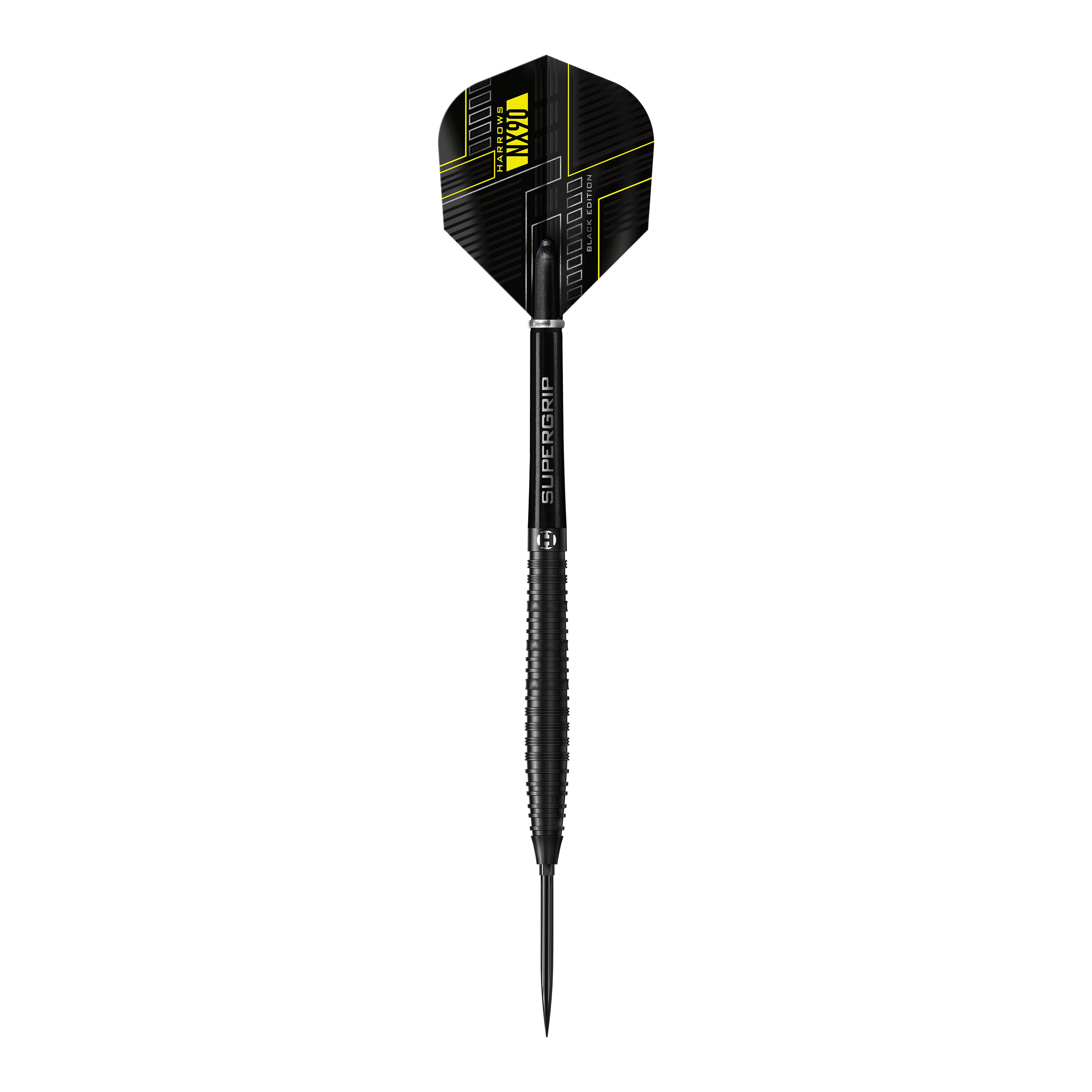 Harrows NX90 Black Edition Tapered Quick Point Steeldarts Das Bild zeigt die Harrows NX90 Black Edition Tapered Quick Point Steeldarts. Abgebildet ist das Produkt aus nächster Nähe.