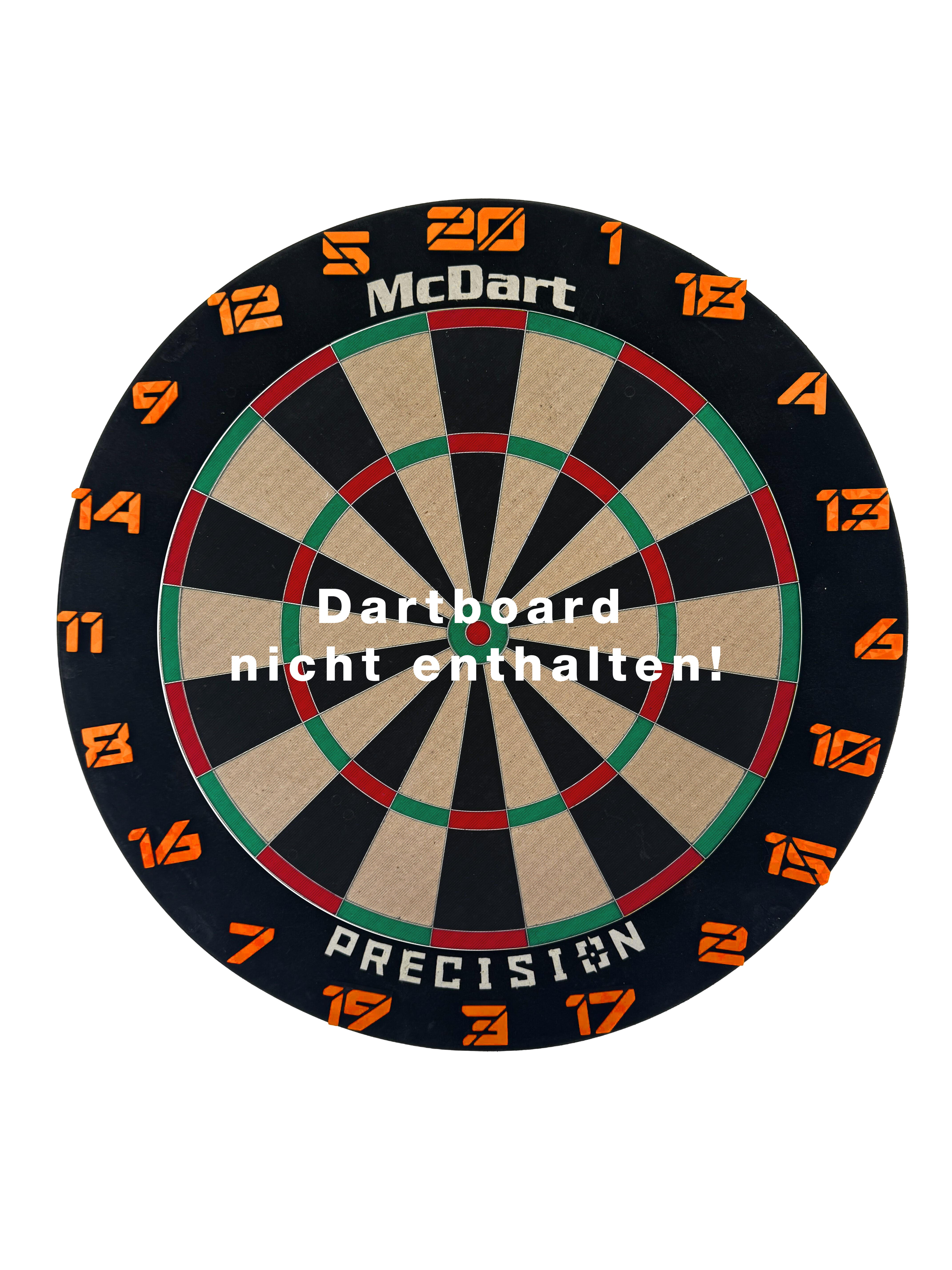 McDart Dartboard Steckzahlen / Zahlenring Cyber Abgebildet ist ein Produkt mit dem Namen Cyber Orange Board. Das Bild zeigt keine weiteren spezifischen Details zum Produkt.