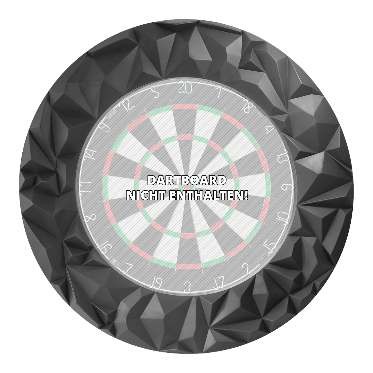 Precise 180 3D Dartboard Surround Subterra - Graphite Das Produkt Precise 180 3D Dartboard Surround Subterra - Graphite wird hier dargestellt. Es schützt Ihre Wand und wertet das Dartboard optisch auf.
