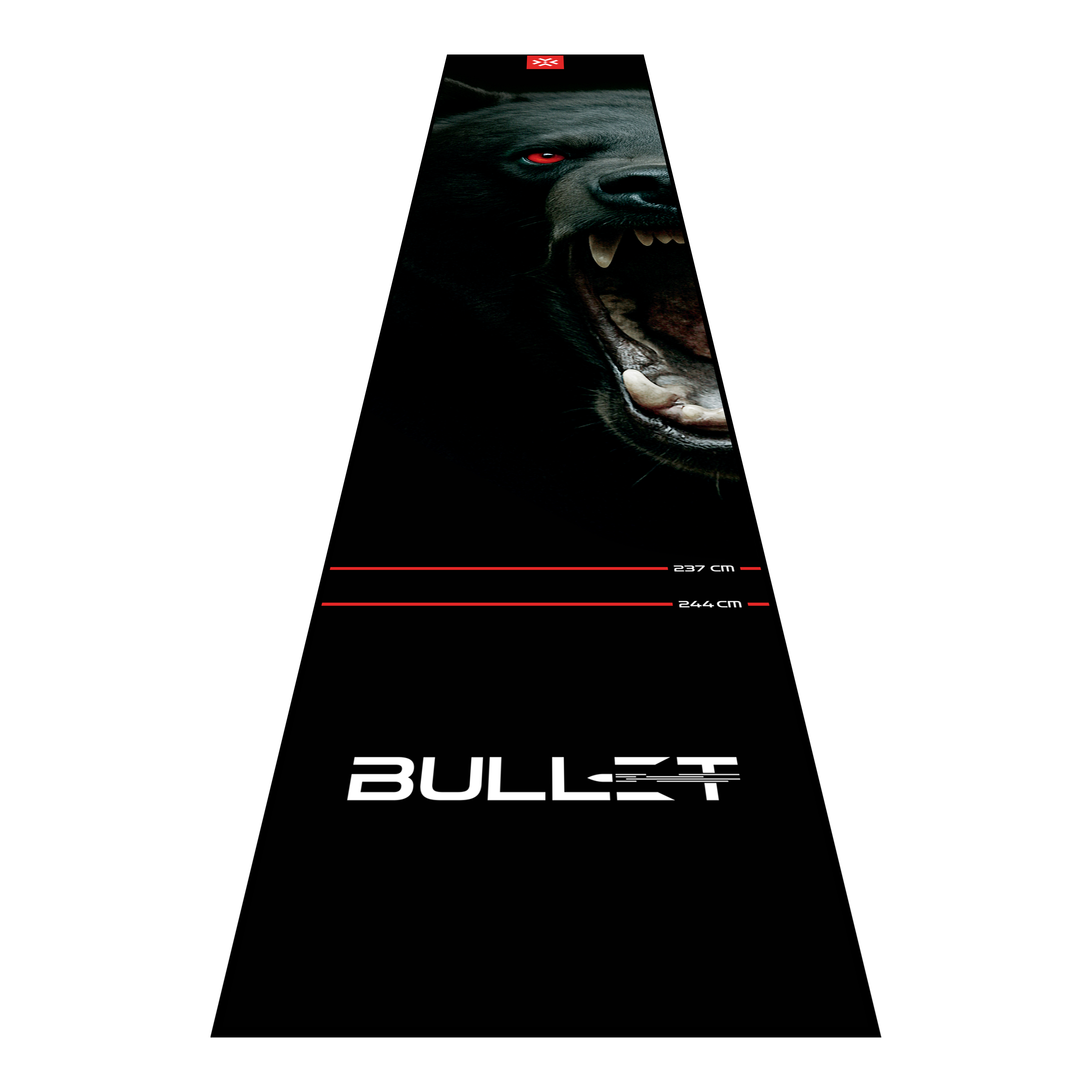 Bullet Shred Dartmatte Hier ist die Bullet Shred Dartmatte abgebildet. Sie schützt den Untergrund und sorgt für ein sicheres Dartspiel.