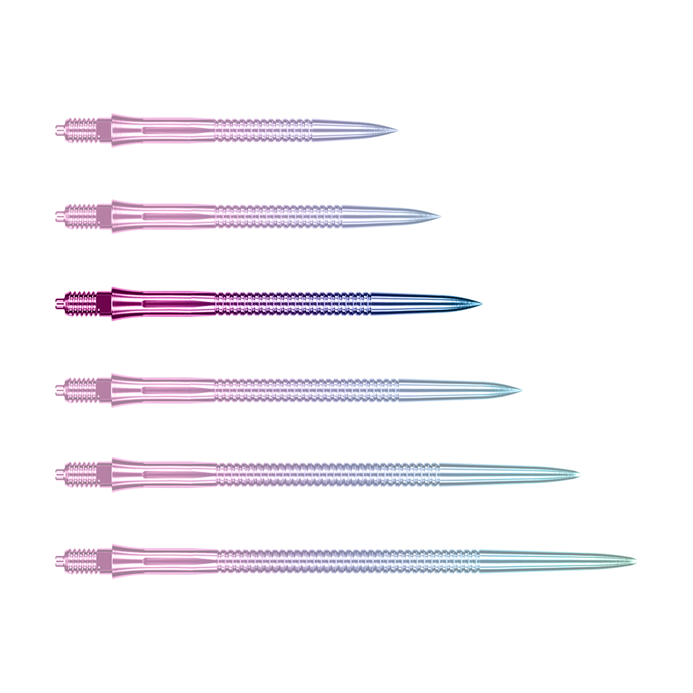 Caliburn EZ-EVO Dartspitzen - Grooved - Rainbow Einzelne Dartspitze mit Rillen und Regenbogeneffekt, 36mm lang. Ideal für Dartscheiben und Turniere.