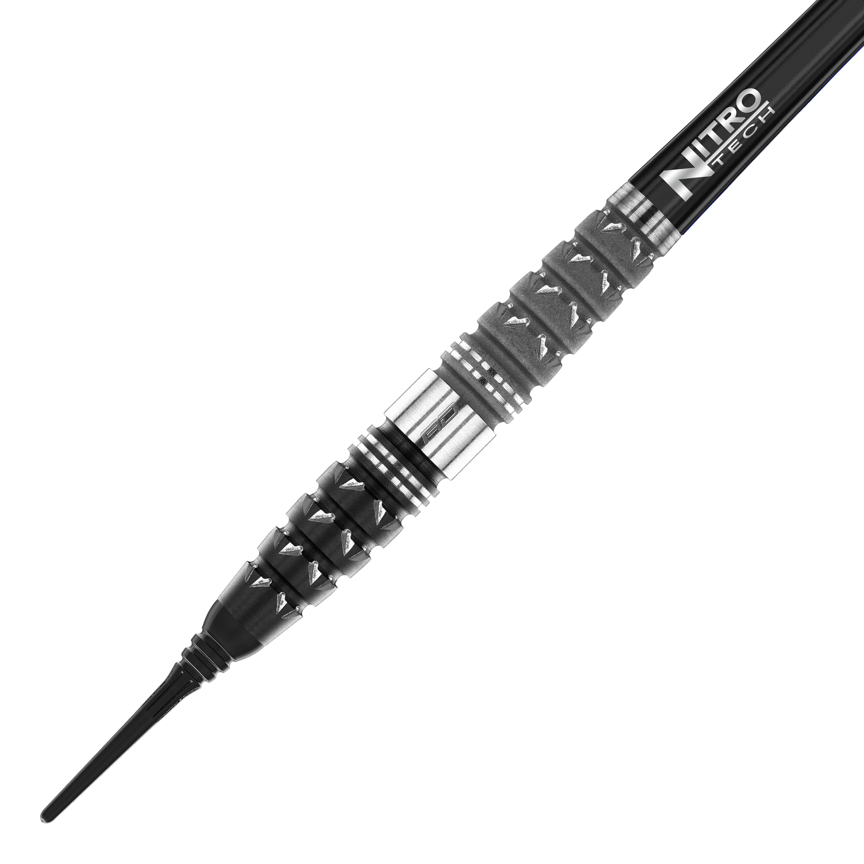 Red Dragon Paradym Torpedo Softdarts - 20g Dies ist der Red Dragon Paradym Torpedo Softdart mit einem Gewicht von 20g. Er hat ein markantes schwarzes und silbernes Design mit einer griffigen Struktur am Barrel.