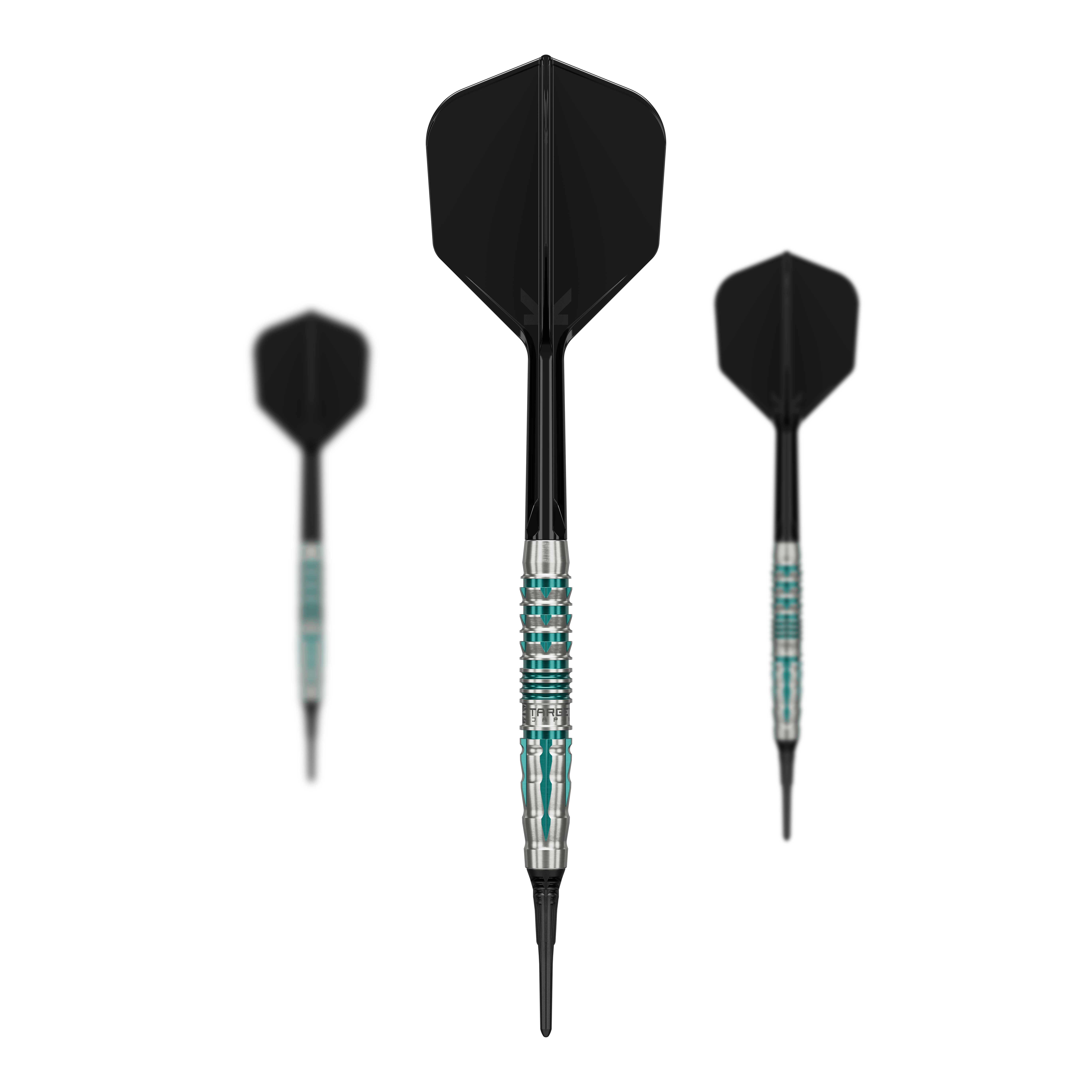 Hier wird das Set der Target Black Marque Pierce Softdarts - 18,5g abgebildet. Das Set eignet sich perfekt für ambitionierte Dartspieler.