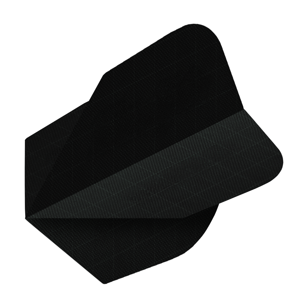 Nylon-Stoff No6 Flights Das Bild zeigt einen schwarzen Nylon-Stoff No6 Flight. Dieses Zubehör wird für Dartpfeile verwendet.