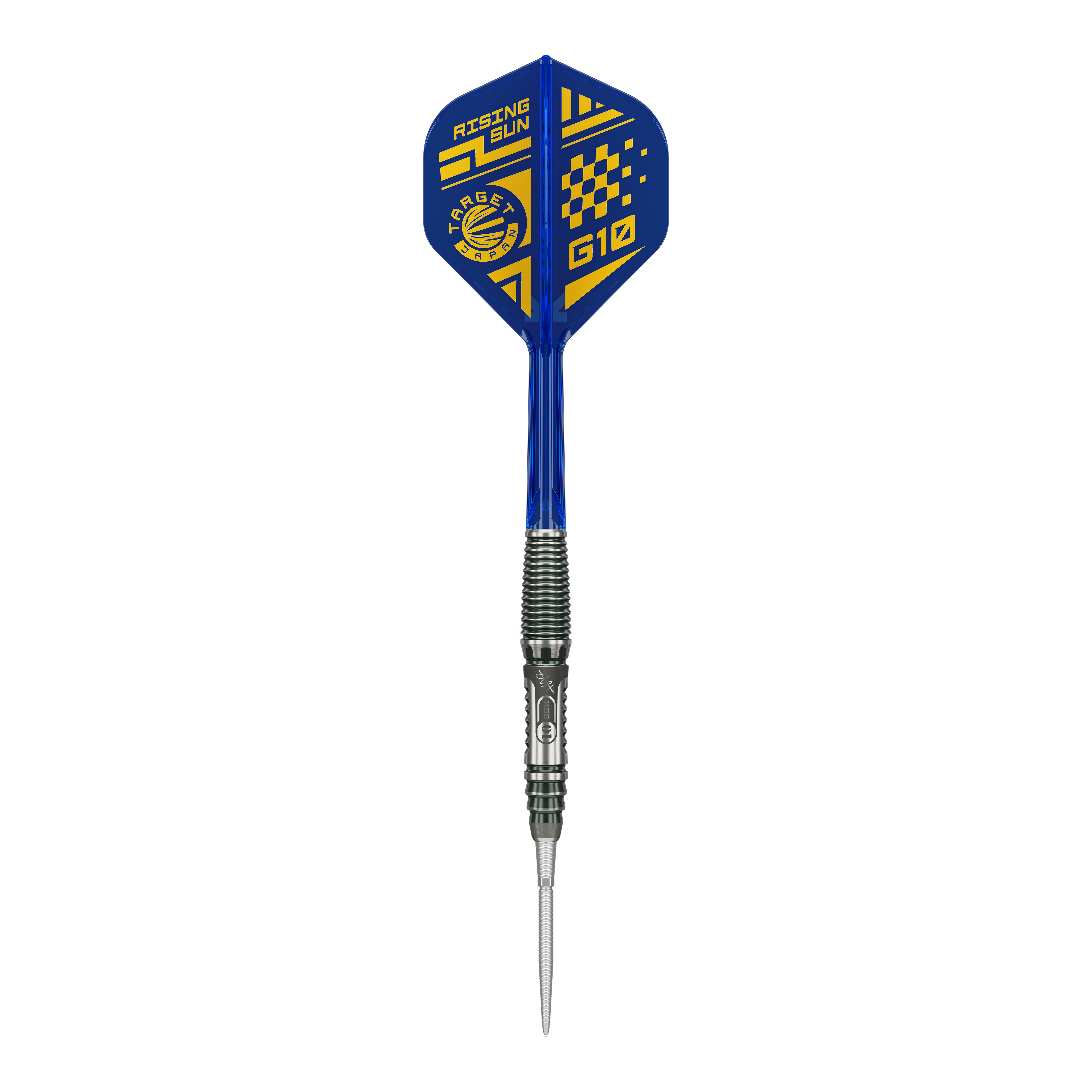 Abgebildet ist das Produkt Target Japan Rising Sun GEN 10.5 Swiss Point Steeldarts. Die Darts sind ideal für ambitionierte Spieler geeignet.