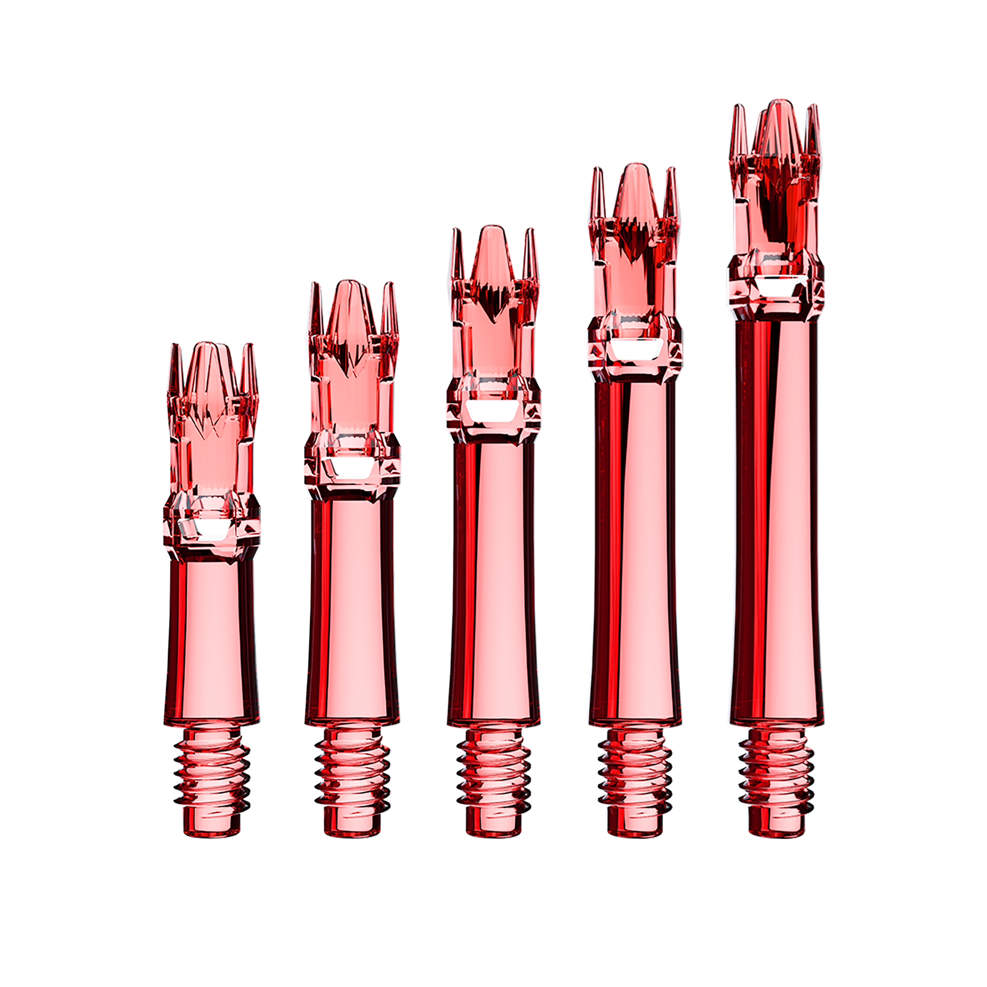 L-Style L-System Ersatzshafts - Clear Red Hier sieht man die L-Style L-System Ersatzshafts in der Farbe Clear Red. Es handelt sich um rote Ersatzschäfte für Dartpfeile.