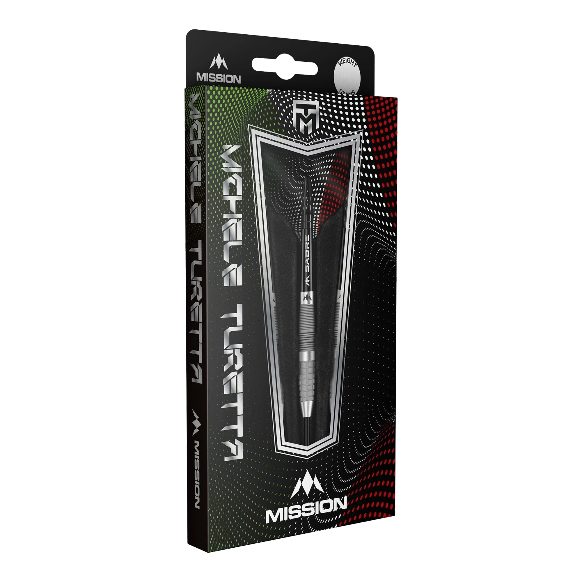 Mission Michele Turetta Sandblasted Steeldarts - 23g Die Mission Michele Turetta Sandblasted Steeldarts in 23g sind abgebildet. Die Dartpfeile verfügen über ein sandgestrahltes Design.