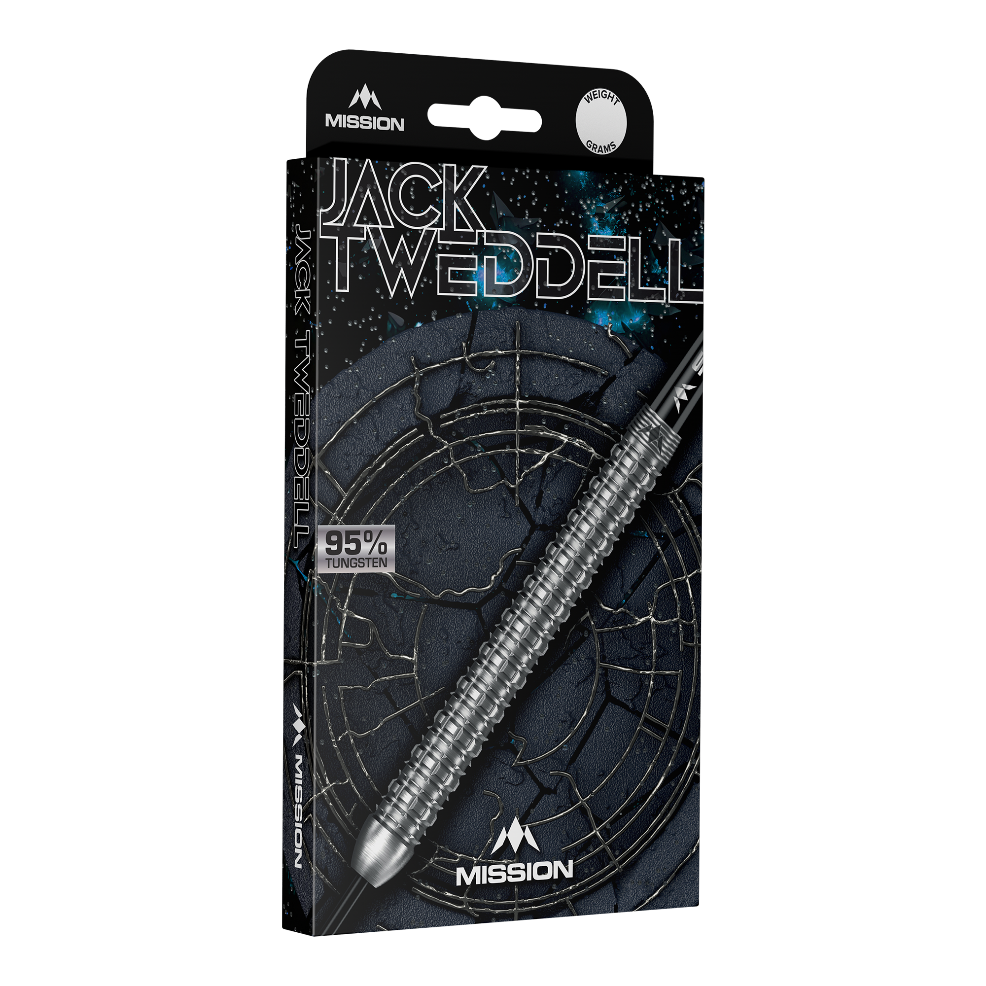 Mission Jack Tweddell Silver Steeldarts Ein Bild mit dem Dateinamen M002000_Mission_Jack_Tweddell_Silver_Steeldarts_3. Es zeigt wahrscheinlich einen silbernen Steeldart.