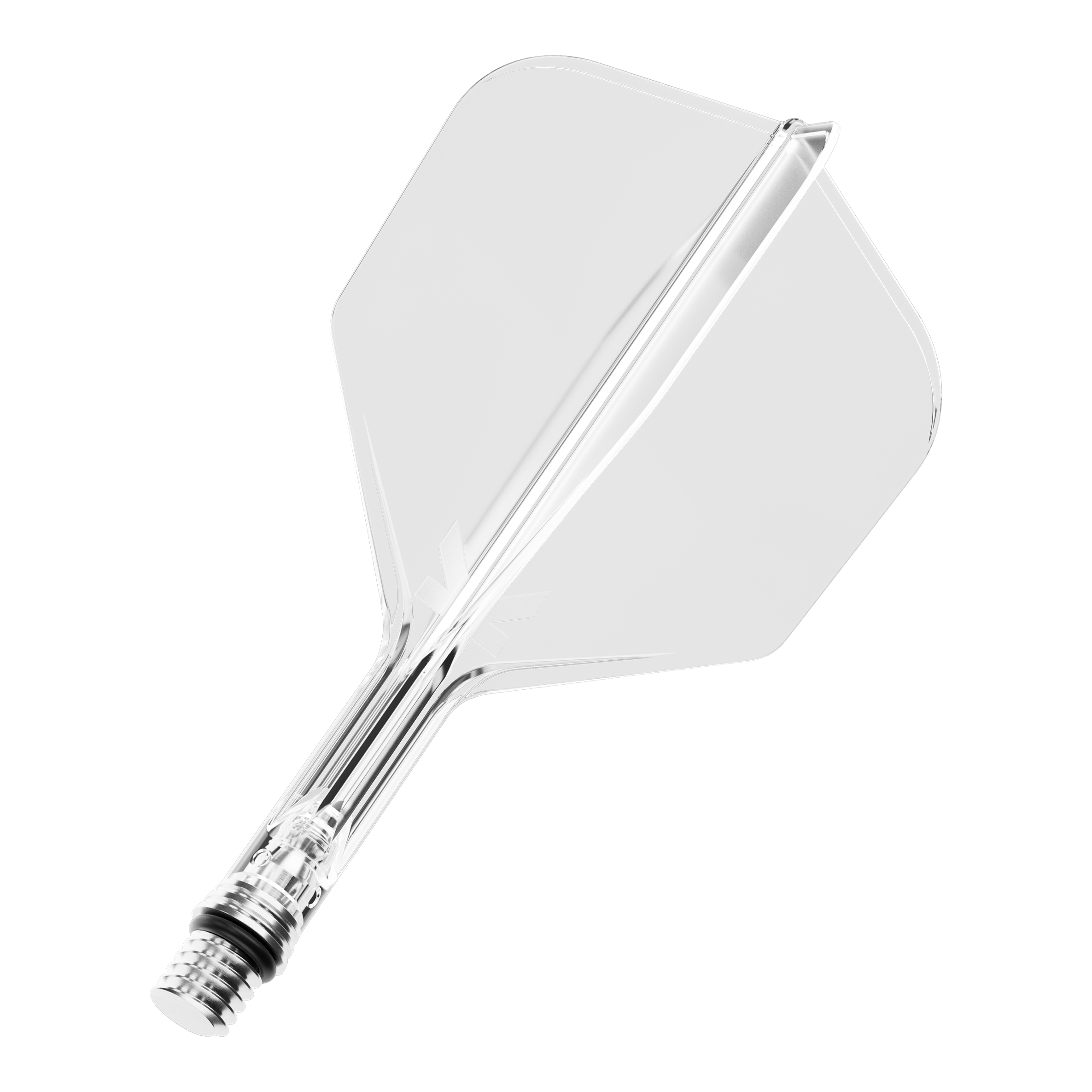Target K-Shift No6 Flights - Clear Ein Target KShift No6 Dart-Flight in klarer Ausführung, 19 mm lang. Das Produkt ist transparent und einzeln abgebildet.