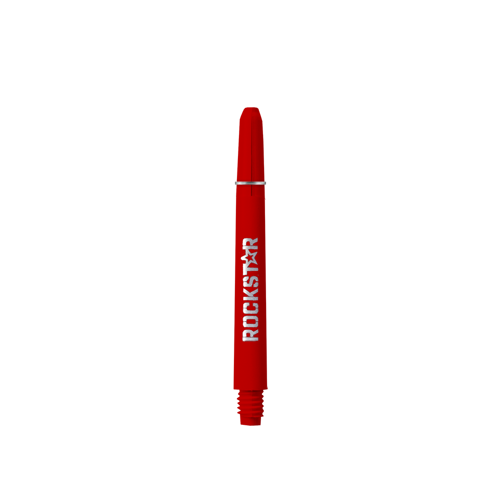 528_Rockstar_Shafts_1mmGDB2HbYtV3r Das Bild zeigt einen roten Schaft mit der Aufschrift "ROCKSTAR". Es handelt sich um das Produkt "Rockstar Shafts - 49mm".