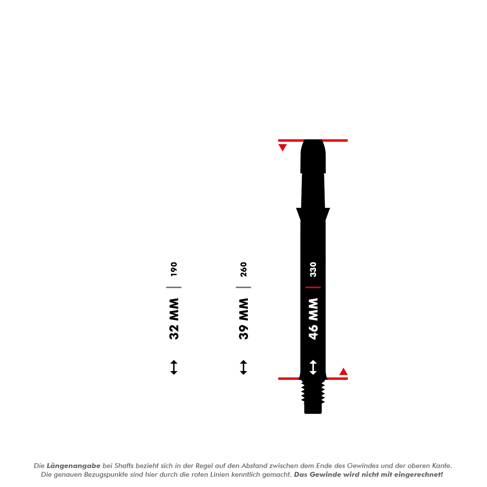 L-Style L-Shaft Carbon Silent Straight - Schwarz