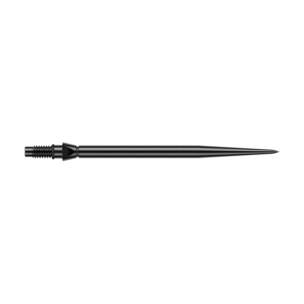 Winmau Switch Point Smooth Steeldartspitzen - Black Lange, schwarze Steeldartspitzen mit glatter Oberfläche, 40 mm. Abgebildet ist das Modell Switch Point von Winmau.