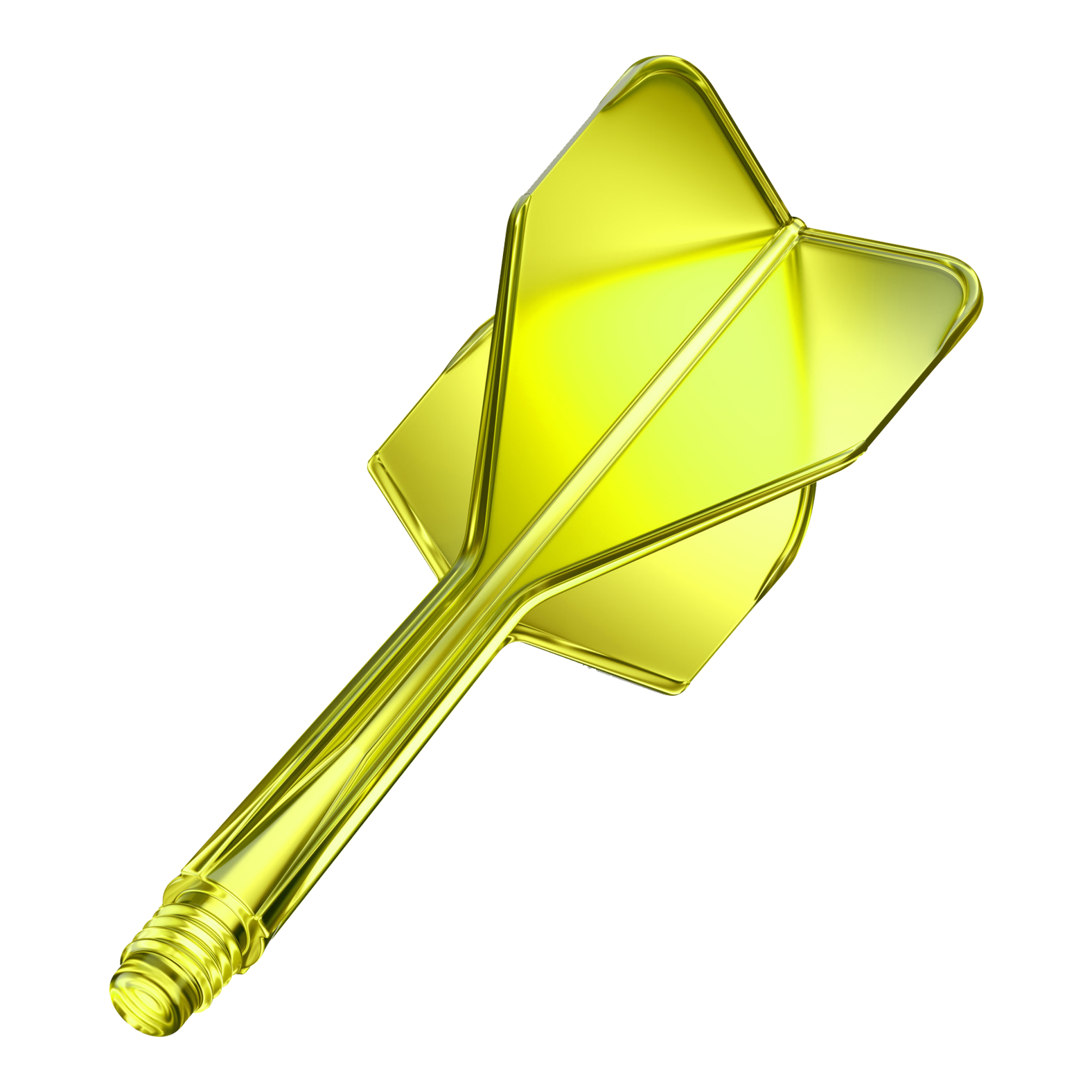 GOAT A1R No6 Flight-Shaft-System - Neon Gelb Das Bild zeigt das Produkt GOAT A1R No6 Flight-Shaft-System in Neon Gelb. Es handelt sich um ein Dart-Zubehör in leuchtender gelber Farbe.