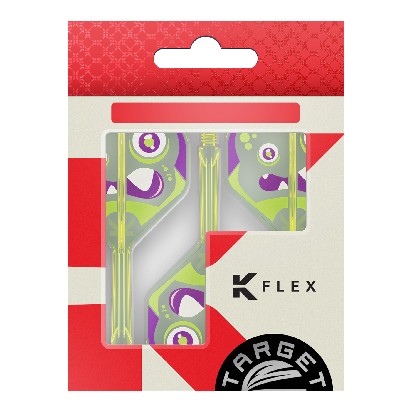 Zu sehen sind die Target Japan K-Flex Xeno No2 Standard Flights. Sie werden als Dartflights verwendet.