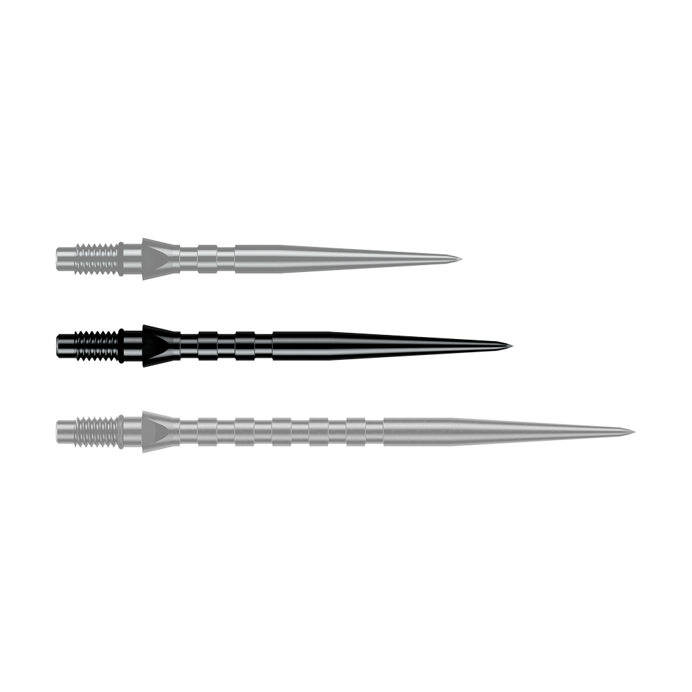 Winmau Switch Point Groove Steeldartspitzen - Schwarz Abgebildet ist eine Winmau Switch Point Groove Black Steeldartspitze in 30 mm. Es handelt sich um eine Darts-Zubehörkomponente.