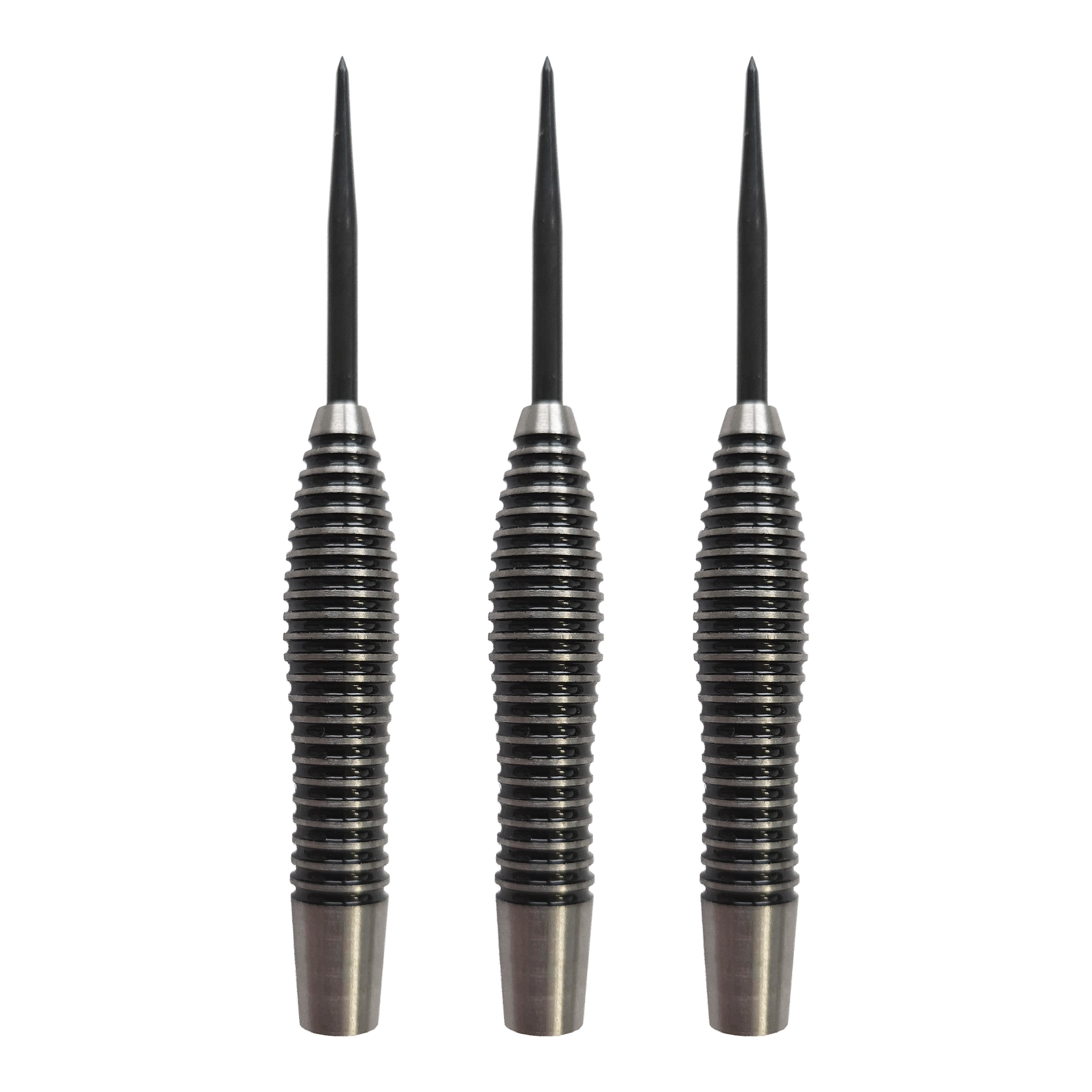 McDart Black Ring Torpedo Steeldart-Barrels - 24g Auf dem Bild sind die McDart Black Ring Torpedo Steeldart-Barrels - 24g dargestellt. Es wird ein Set von Dart-Barrels im Torpedo-Design mit schwarzen Ringen gezeigt.