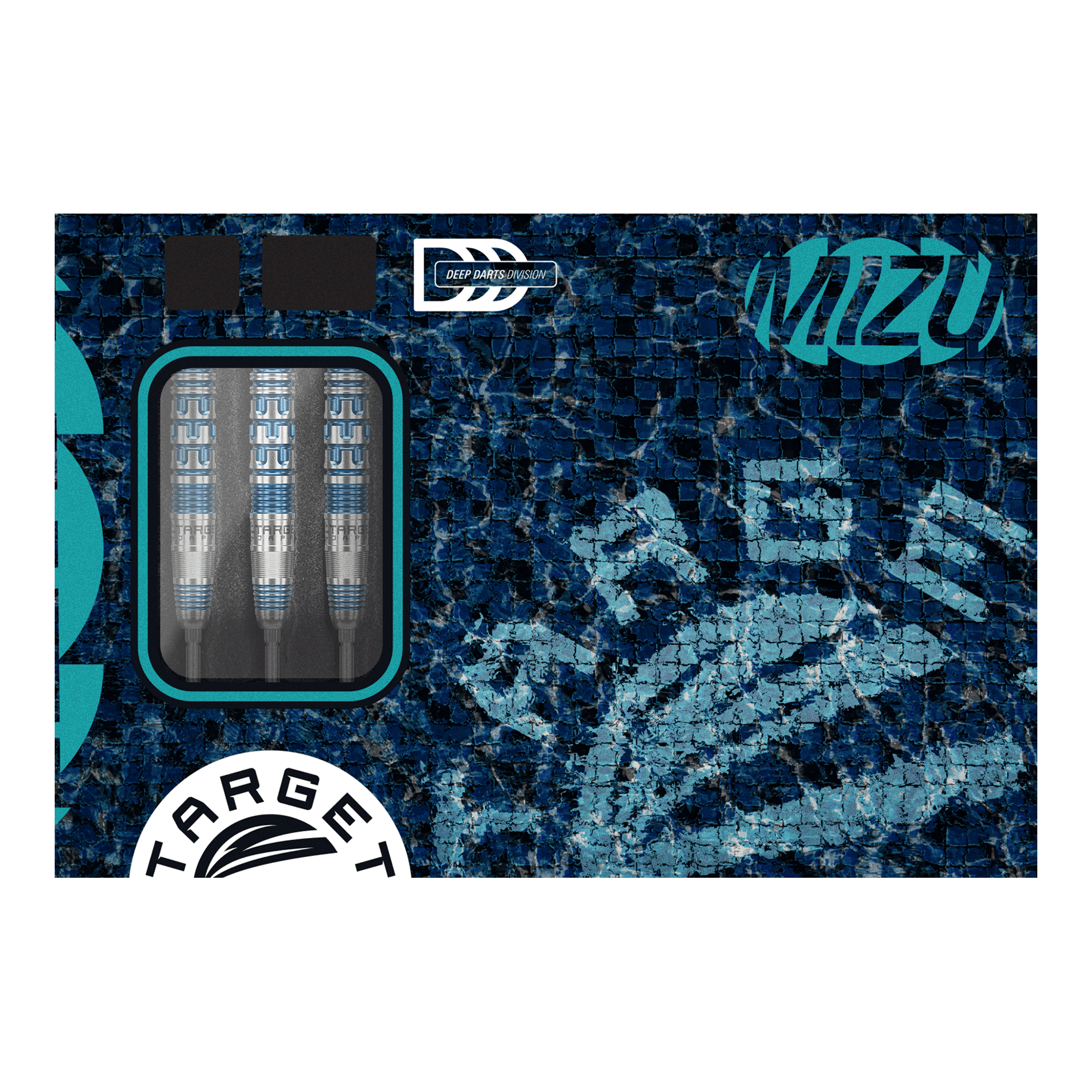 Auf dem Foto sind die Target Japan Mizu Series 03 Swiss Point Steeldarts zu sehen. Sie zeichnen sich durch ein elegantes Design aus.