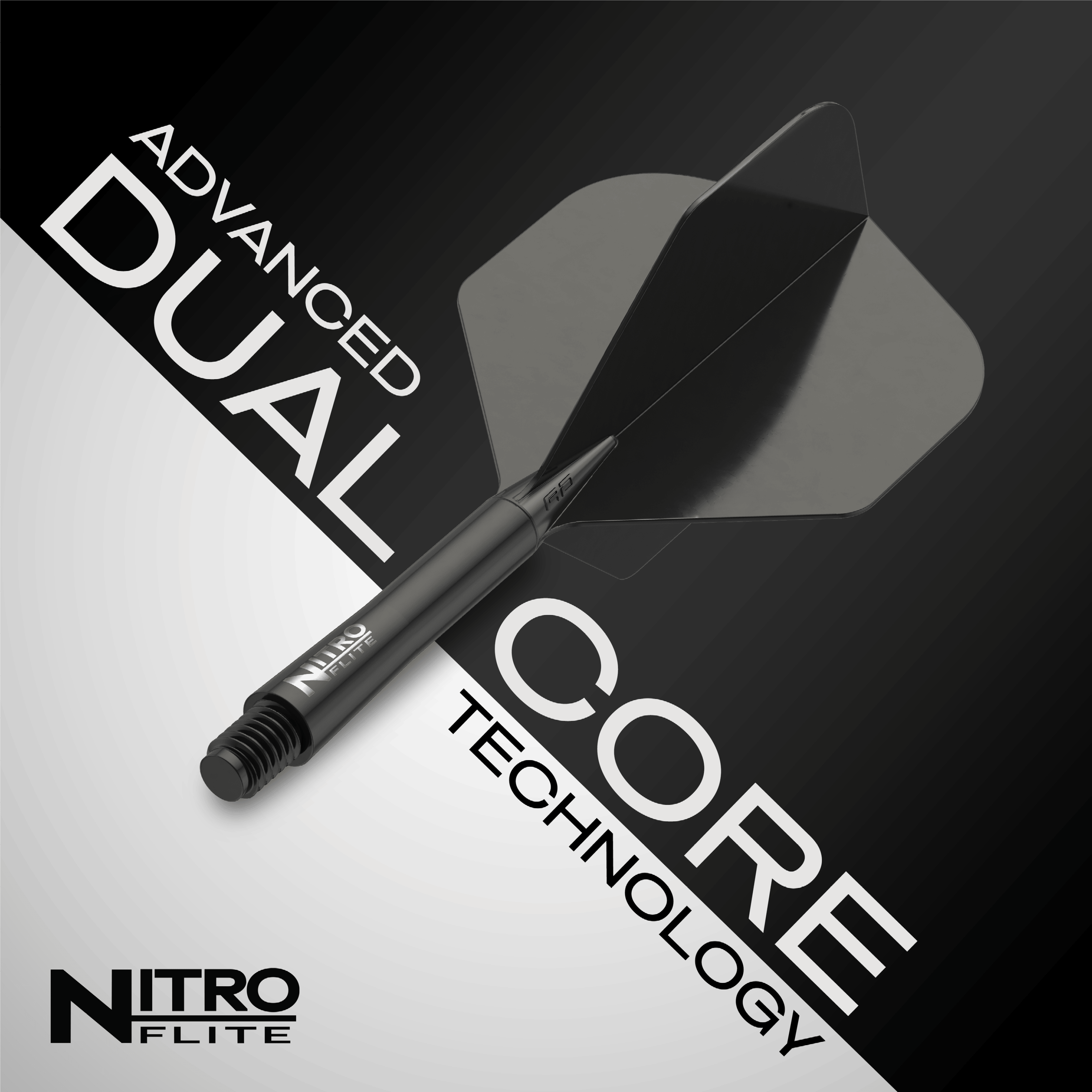 Red Dragon Nitroflite - Black Shaft Black No2 Flights Das Bild zeigt das Produkt "Red Dragon Nitroflite - Black Shaft Black No2 Flights". Es hebt die fortschrittliche Dual-Core-Technologie hervor.