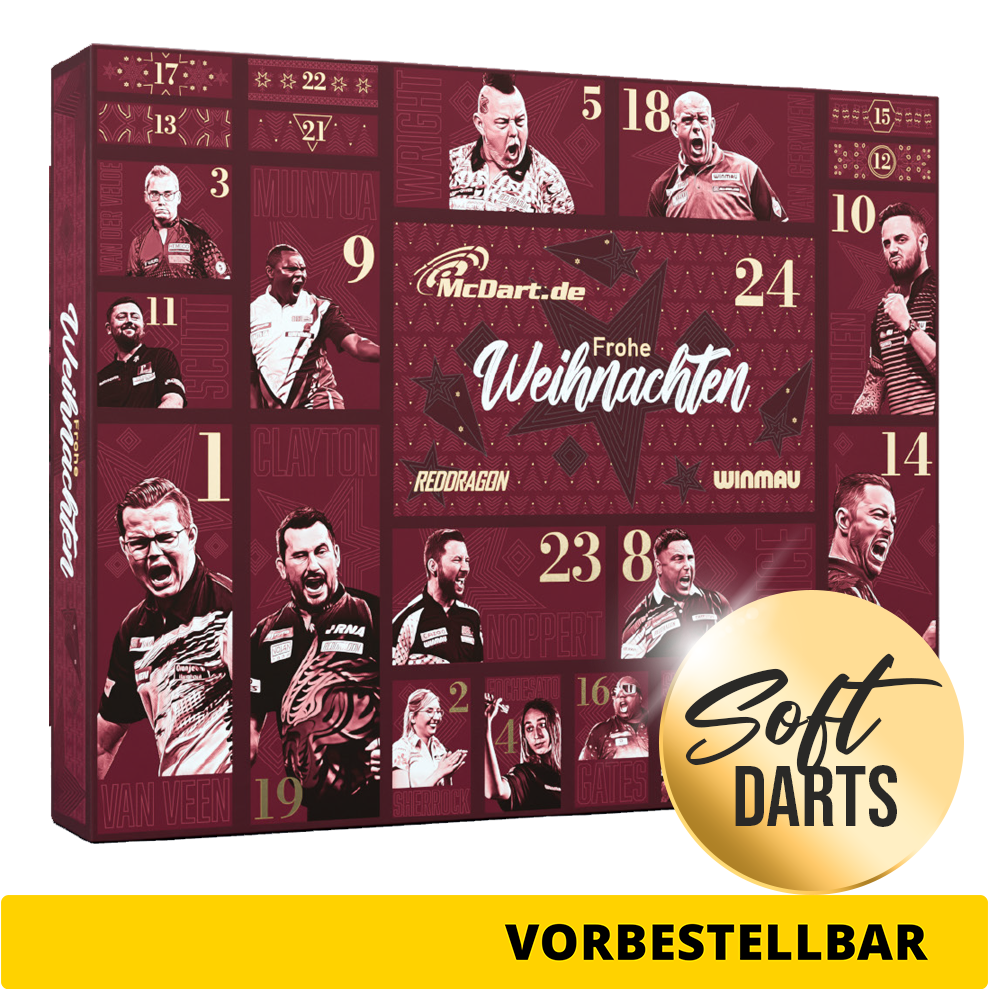 McDart Premium Adventskalender 2026 für Softdart-Spieler 