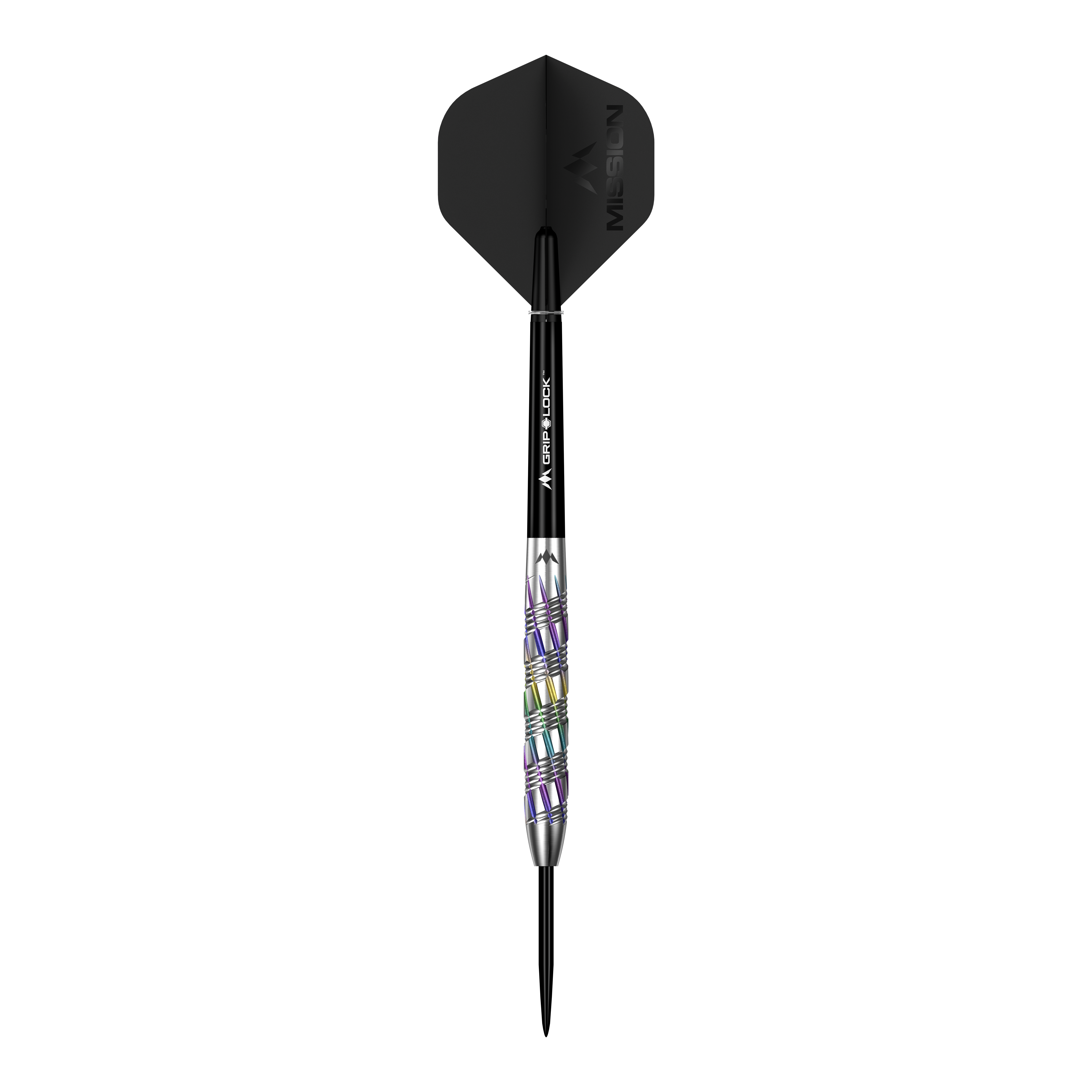 Mission Shuriken Steeldarts Mission Shuriken Steeldarts sind hochwertige Pfeile für das Dartspiel. Auf dem Bild sieht man einen einzelnen Mission Shuriken Steeldart.