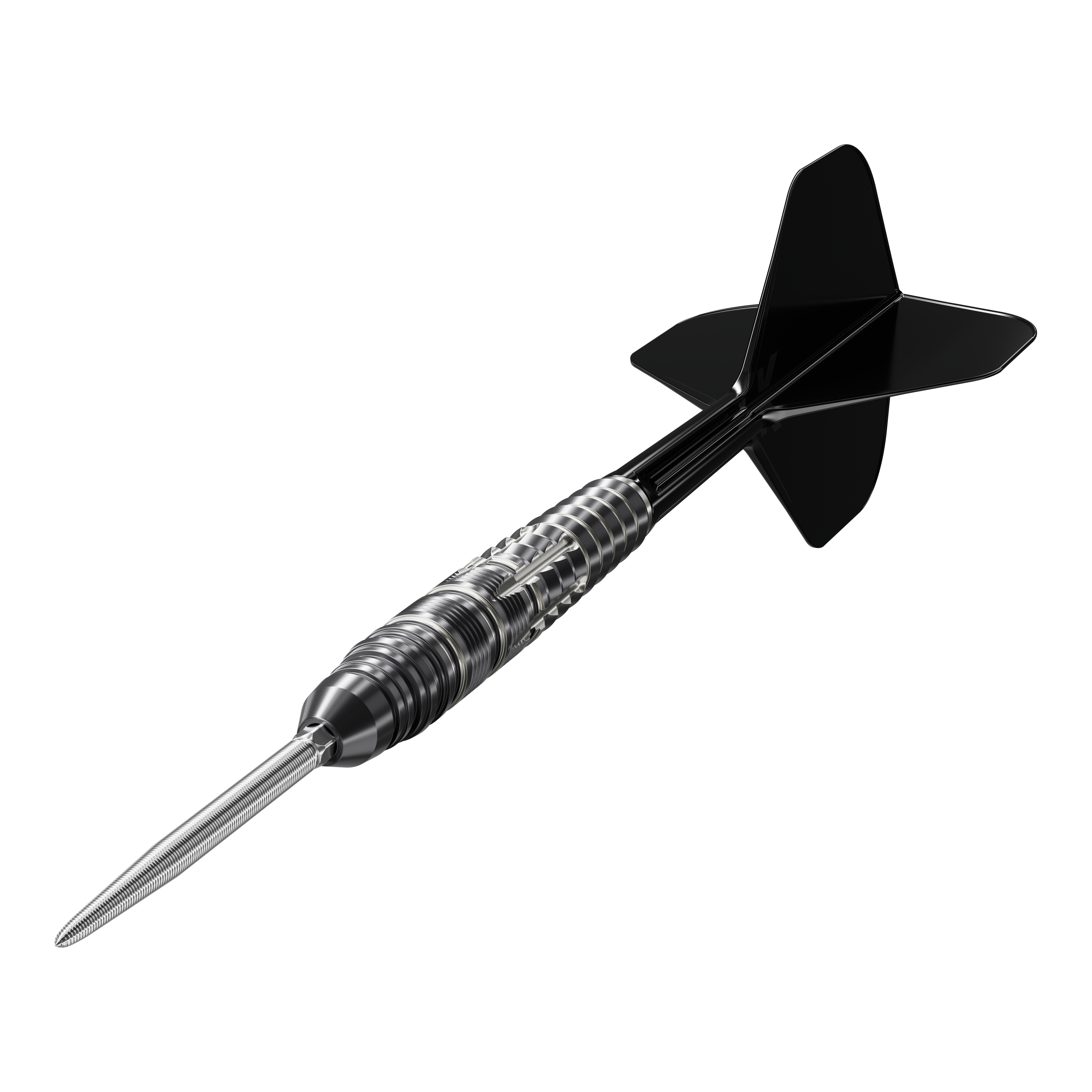 Target Japan Black Marque Blaze Swiss Point Steeldarts - 23g Zu sehen sind die Target Japan Black Marque Blaze Swiss Point Steeldarts - 23g aus einer anderen Perspektive. Die Darts haben eine schwarze, stilvolle Optik.
