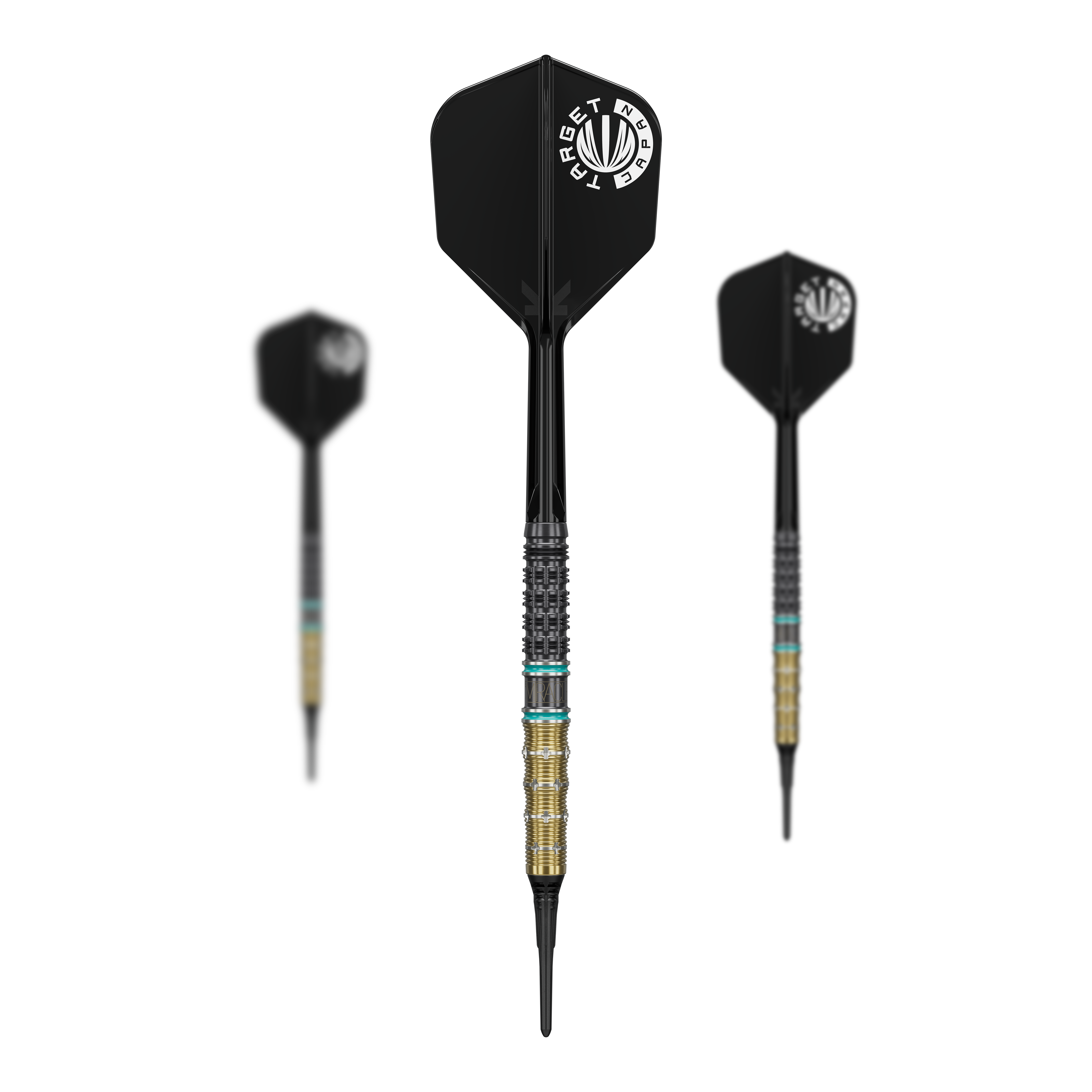 Target Mikuru Suzuki The Miracle GEN7.5 Softdarts - 19g Das Bild zeigt die Target Mikuru Suzuki The Miracle GEN7.5 Softdarts mit 19 Gramm. Die Darts sind auf einem weißen Hintergrund dargestellt.