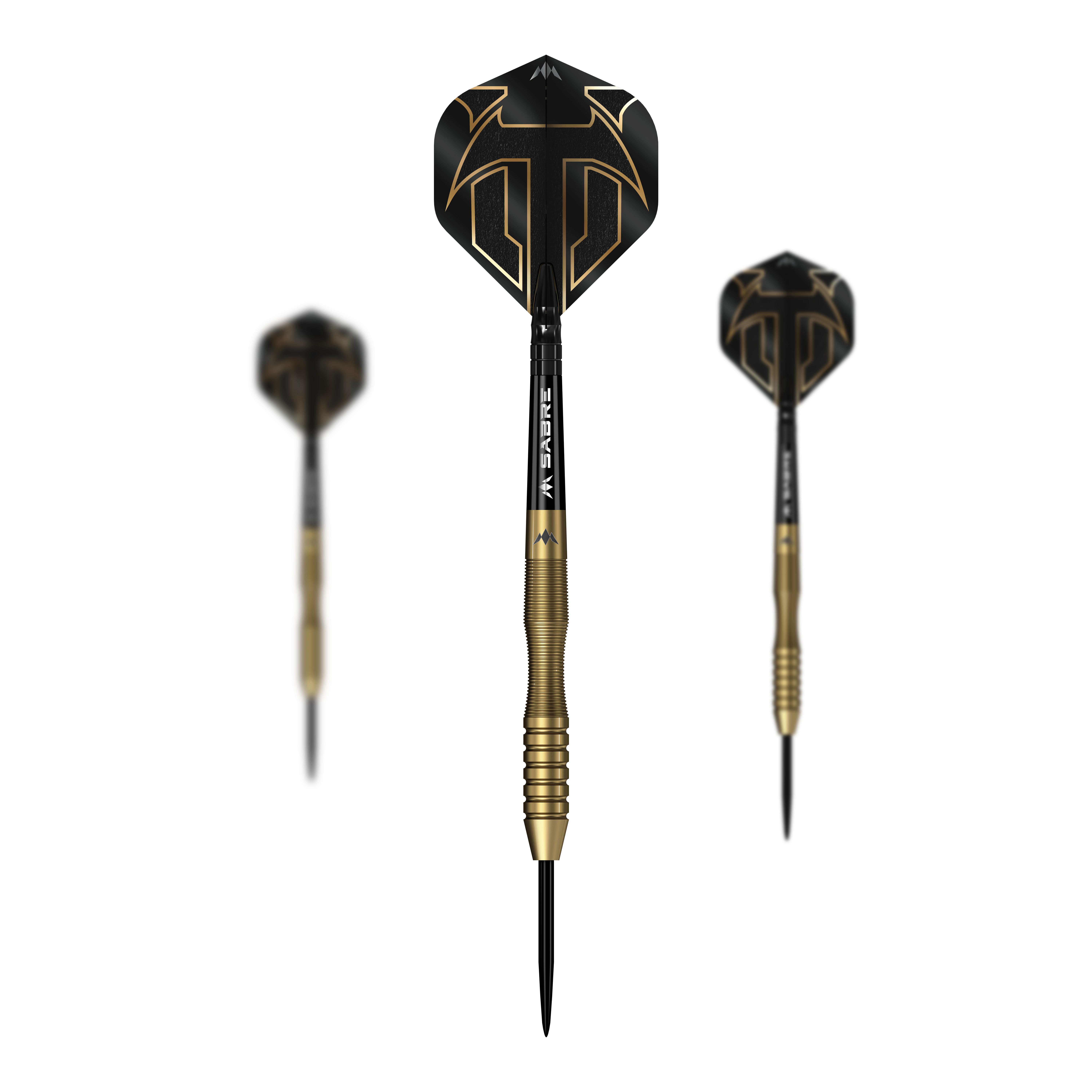 Mission Viktor Tingstrom Gold Steeldarts - 22g Mission Viktor Tingstrom Gold Steeldarts - 22g als Set dargestellt. Das Foto zeigt das komplette Set der Steeldarts.